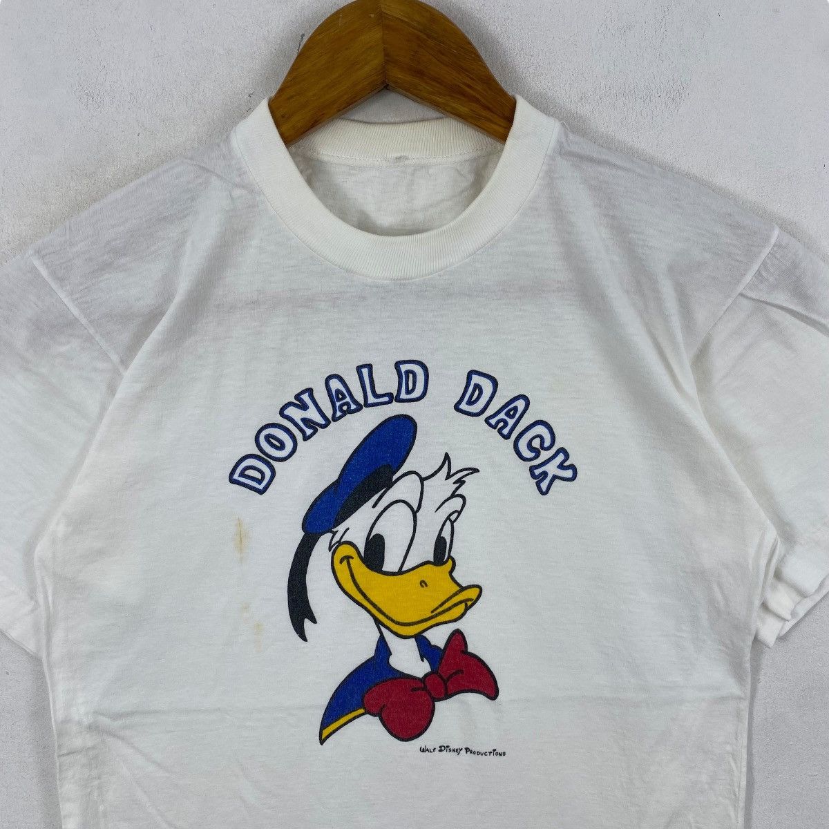 Disney × Vintage Vintage 80's DONALD DACK Walt Disney Productions Cartoon Tee Size US S / EU 44-46 / 1 - 2 Thumbnail