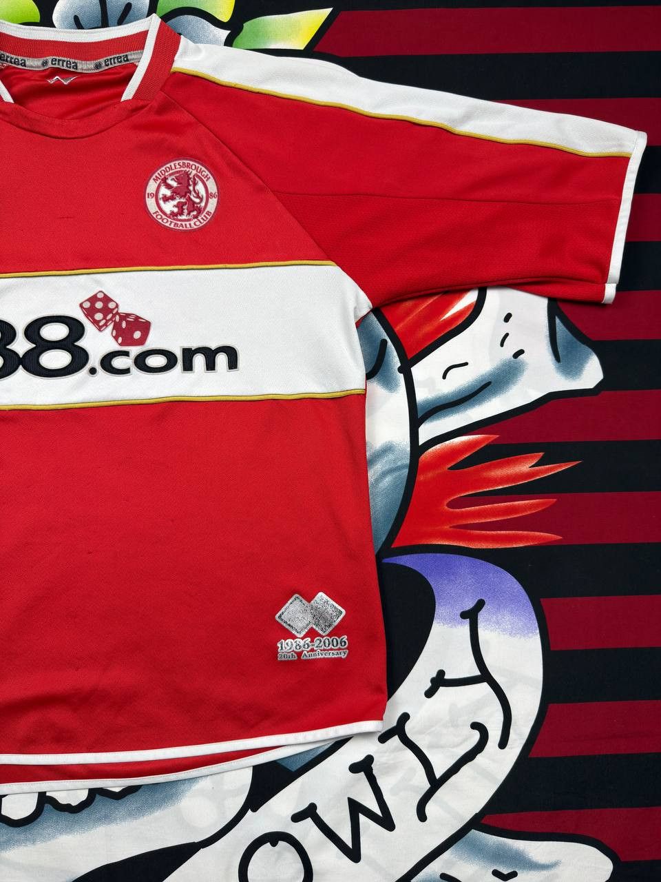 Errea Errea Middlesbrough Home Football Shirt Jersey 2006/07 Size US M / EU 48-50 / 2 - 3 Thumbnail