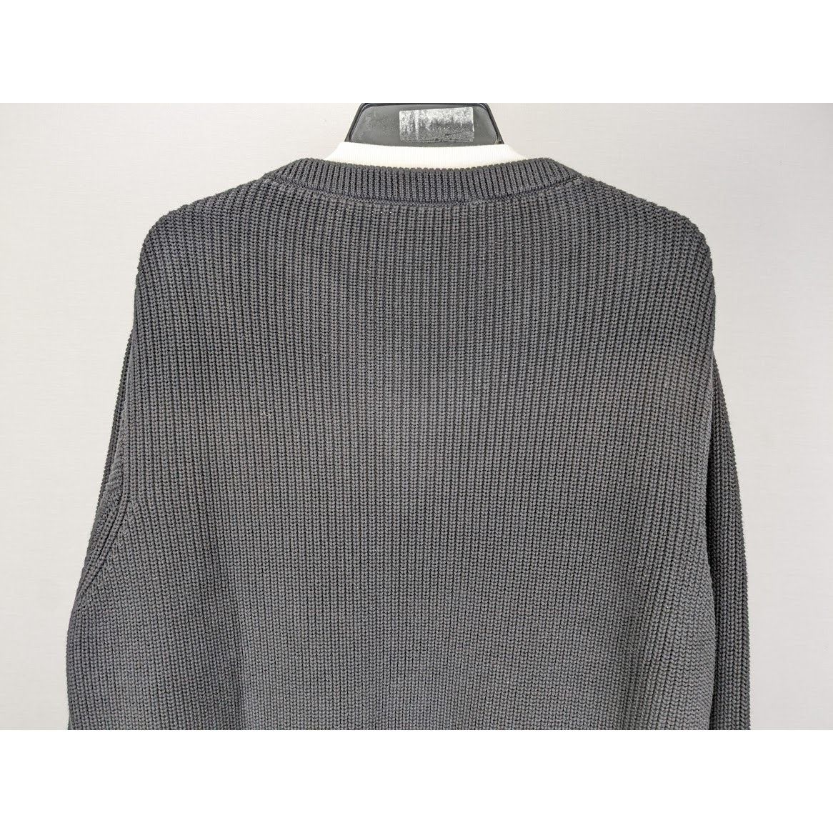 Balenciaga o1rshd1 Wool Rib Knitwear Layered T-Shirt V-Neck Black/White Size US S / EU 44-46 / 1 - 9 Thumbnail