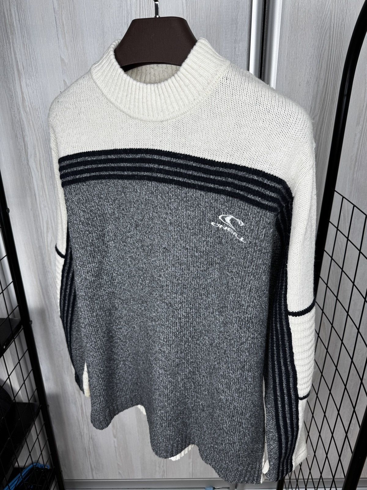 O'Neill O’neill vintage 90s grey beige striped sweater jumper Size US M / EU 48-50 / 2 - 7 Thumbnail
