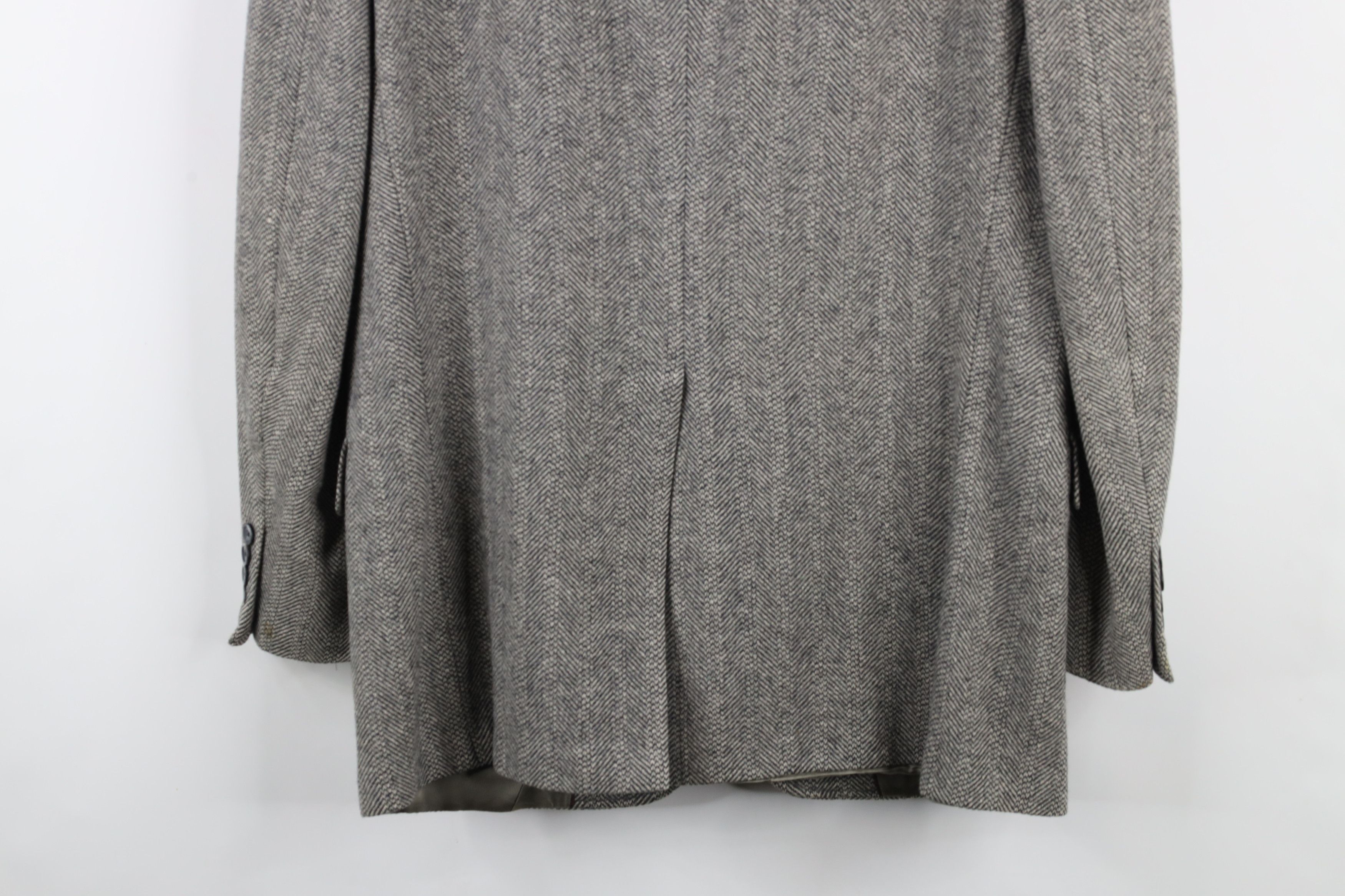 Vintage Vintage 90s Streetwear Wool Tweed Herringbone Blazer Jacket Size US L / EU 52-54 / 3 - 17 Thumbnail
