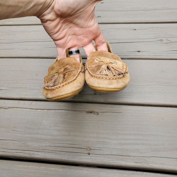 G.H. Bass & Co. GH Bass Bonnie Tan Honey Suede Leather Tassel Penny Loafers Size US 6.5 / IT 36.5 - 5 Thumbnail