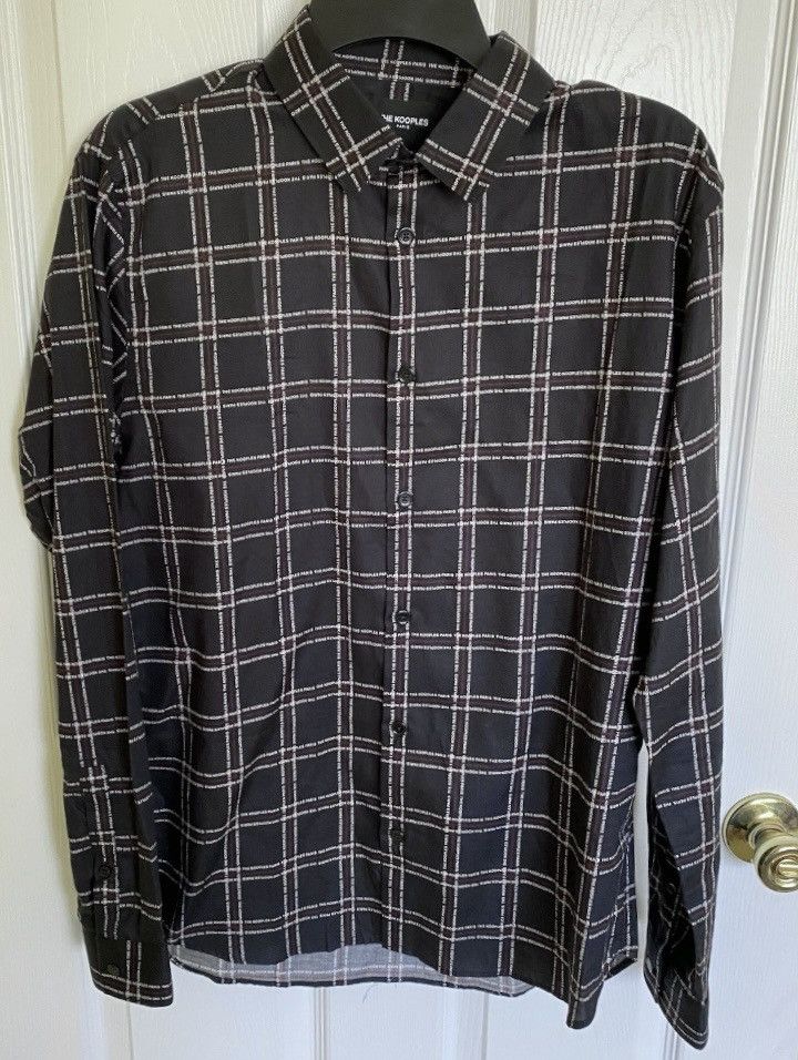 The Kooples NWT The Kooples Paris Men’s Monogram Check Shirt Medium Size US M / EU 48-50 / 2 - 1 Thumbnail