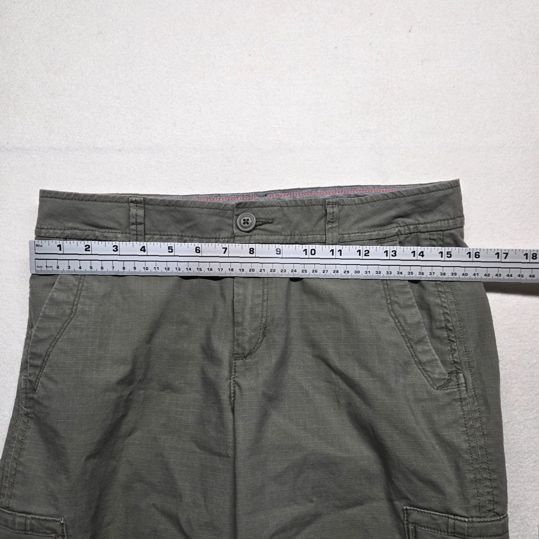 Vintage Vintage Unbranded Green High Rise Stretch Cargo Pants Ladies 4XL Plus Size Knitted Ankle Trousers Size 40" / US 18 - 4 Thumbnail