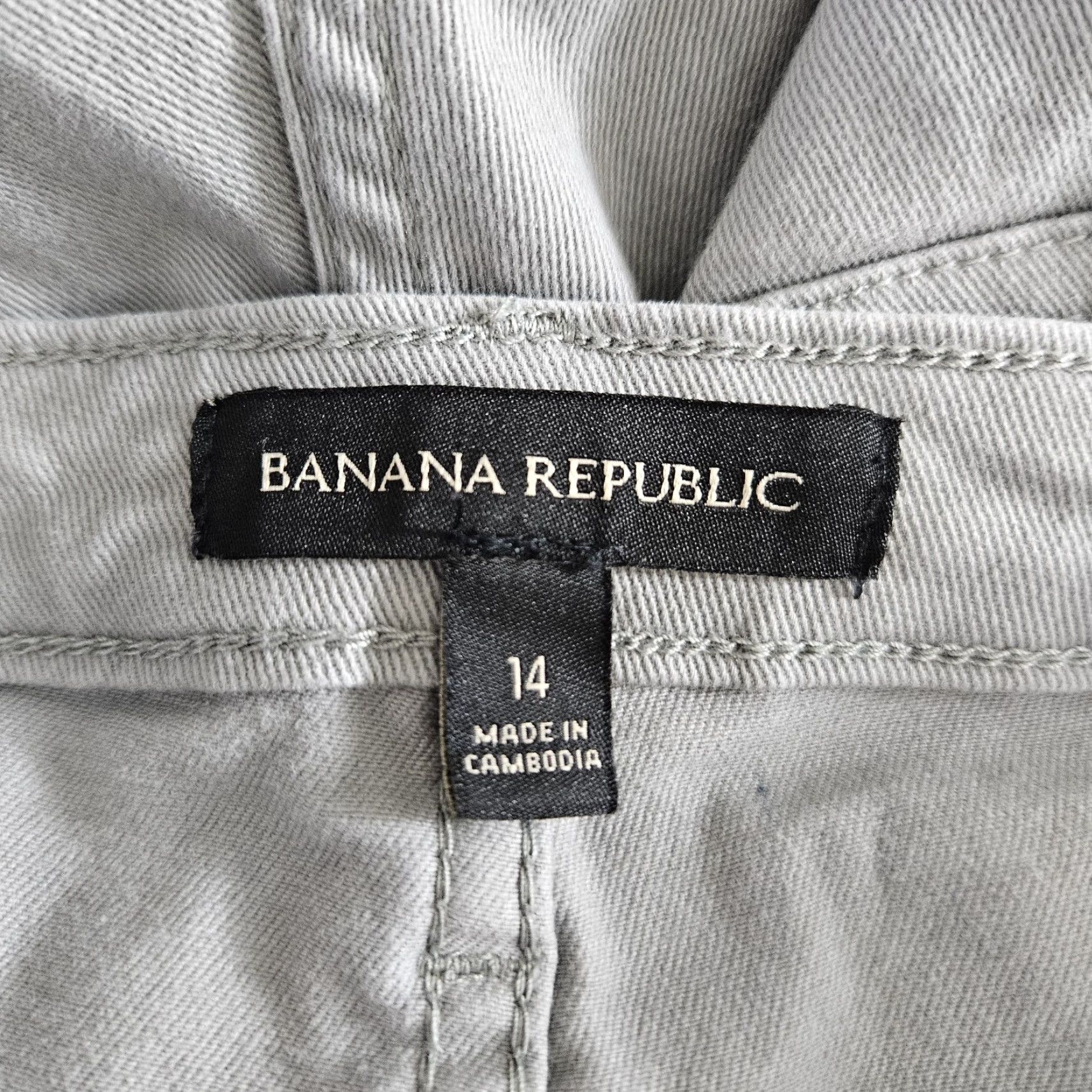 Banana Republic Banana Republic Womens Ankle Jeans Sz 14 Gray High Rise Denim Cotton Blend Regular Inseam 27.5 Rise 10.5+ Pattern: Solid Womens Jeans Size 36" / US 14 / IT 50 - 7 Thumbnail