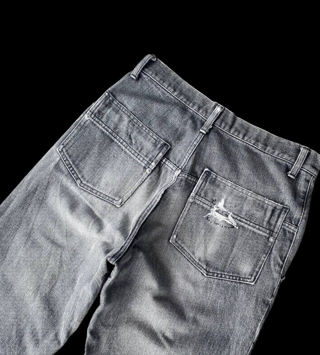 Takeo Kikuchi BJ6-19 VTG JAPAN TAKEO KIKUCHI DISTRESSED FADED GREYWASH Size US 29 - 2 Thumbnail