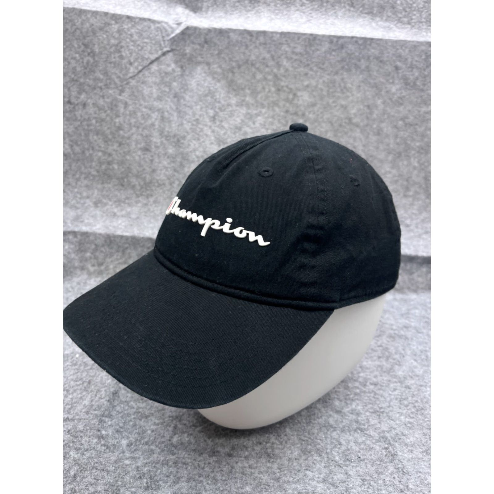 Champion Champion Hat Cap Strap Back Adult One Size Black 100% Cotton Golf Golfer Size ONE SIZE - 4 Thumbnail
