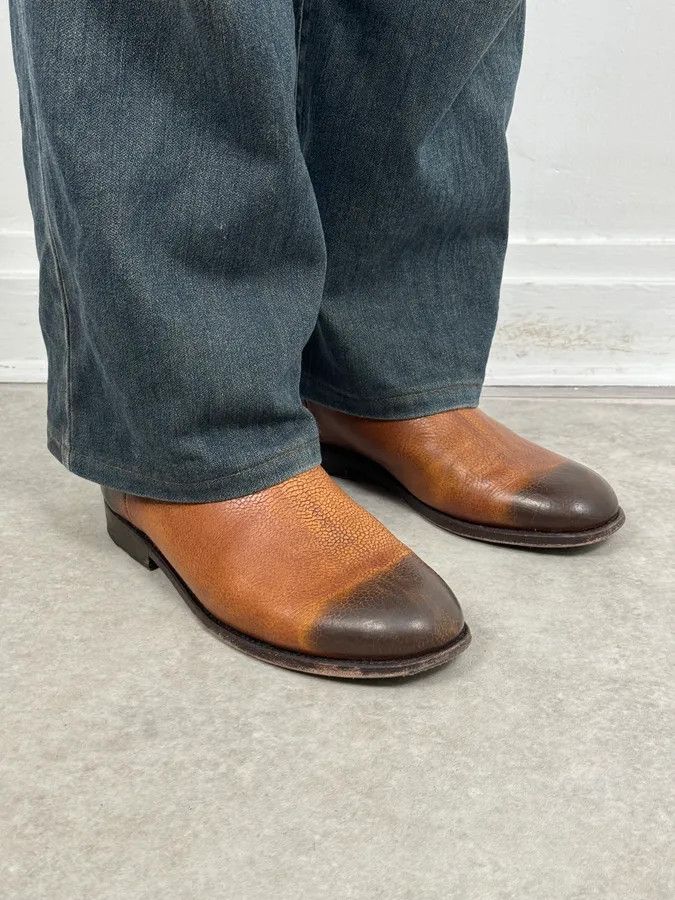 The Last Conspiracy The Last Conspiracy Brown Gradient Leather Boots Size US 8 / EU 41 - 3 Thumbnail