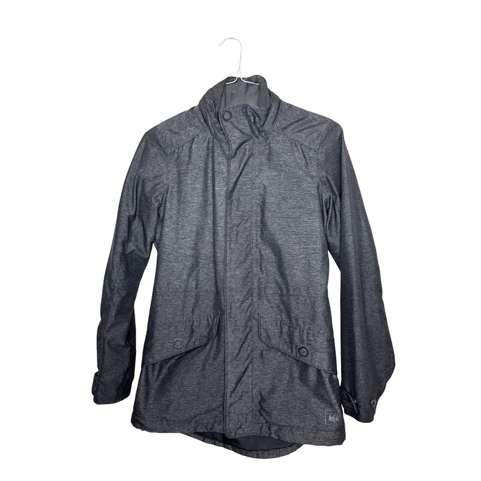 Rei REI Co-op Hooded Trench Elements Rain Jacket Gray Womens M Size M / US 6-8 / IT 42-44 - 3 Thumbnail