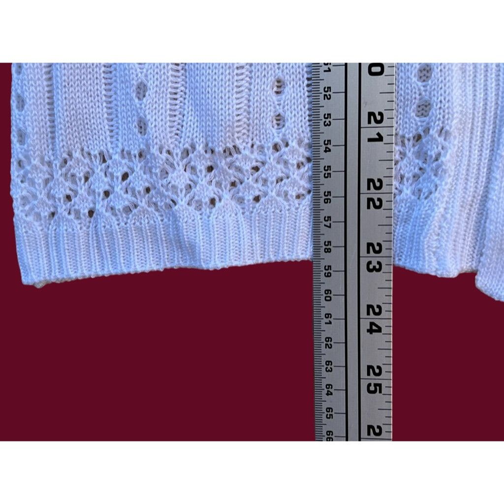 Other CYRUS - Women's 3/4 Sleeve Lace Cardigan - White - Small Size S / US 4 / IT 40 - 9 Thumbnail