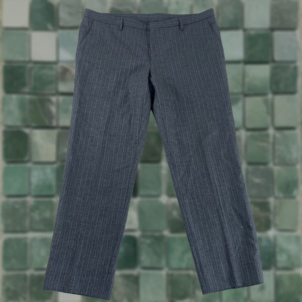 Etro ETRO Dress Pants Men 38x29 Grey Wool Pinstripe Straight Fit Made in Italy Size US 38 / EU 54 - 1 Thumbnail