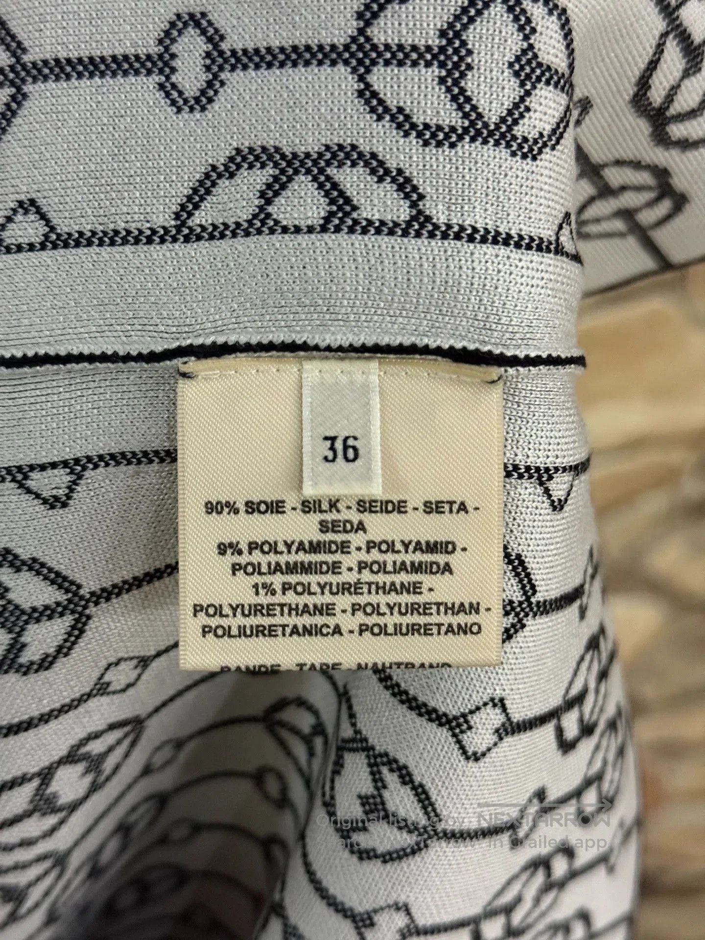 Hermes Hermes Black White Chain Print Dress. Size US 36 / EU 52 - 3 Thumbnail