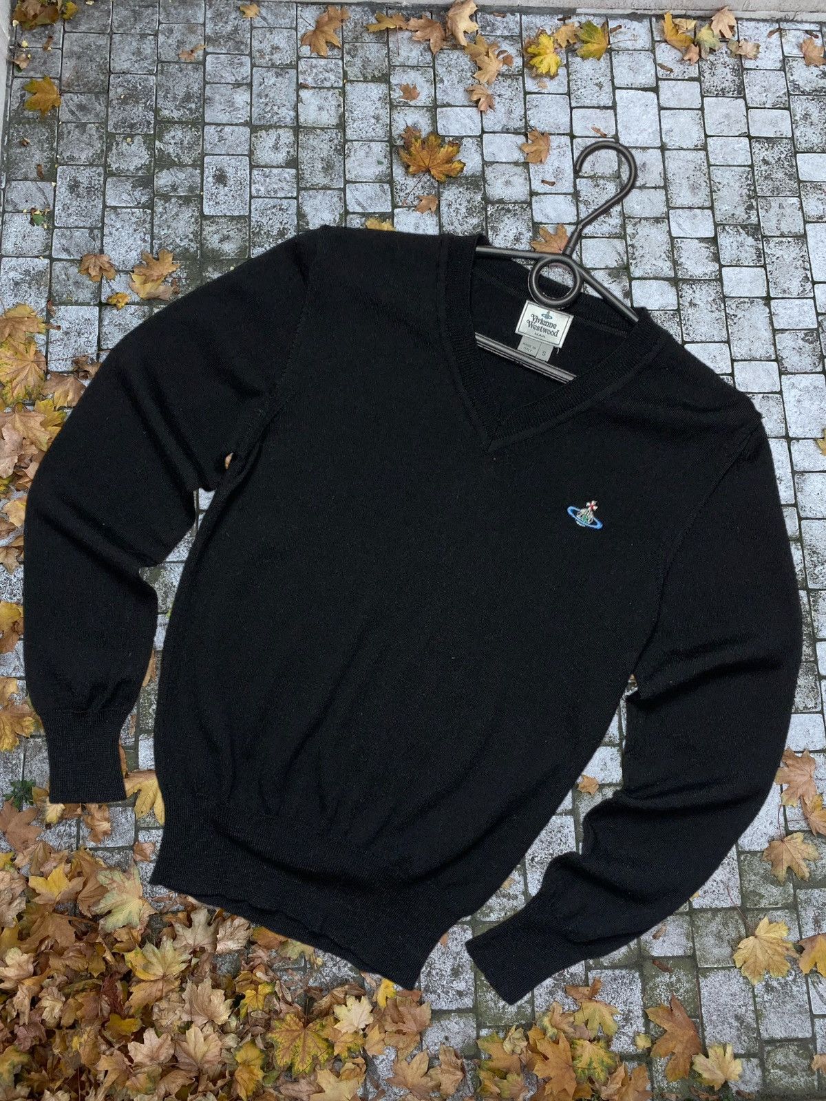 Image of Vintage Vivienne Westwood Sweater Logo Black, Men's (Size Small)