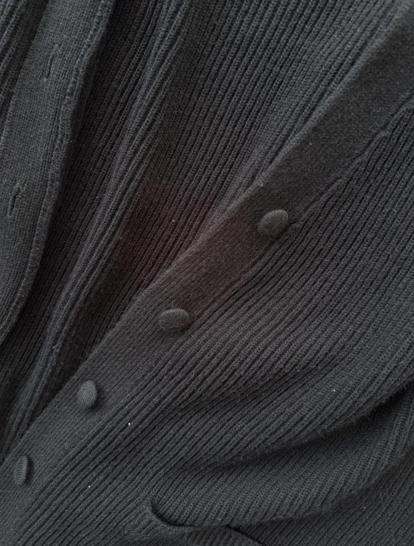 Designer Yarnworks Black Cardigan 2XL Size XXL / US 16-18 / IT 52-54 - 3 Thumbnail