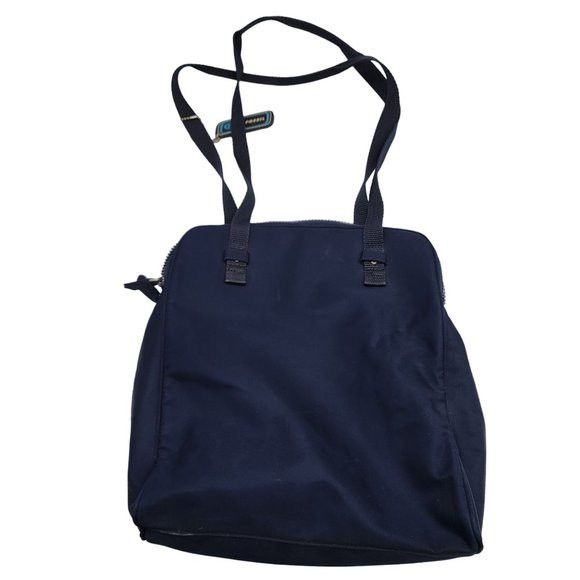 Fossil Vintage Fossil Nylon Navy blue shoulder Travel bag 3 compart Size ONE SIZE - 2 Thumbnail