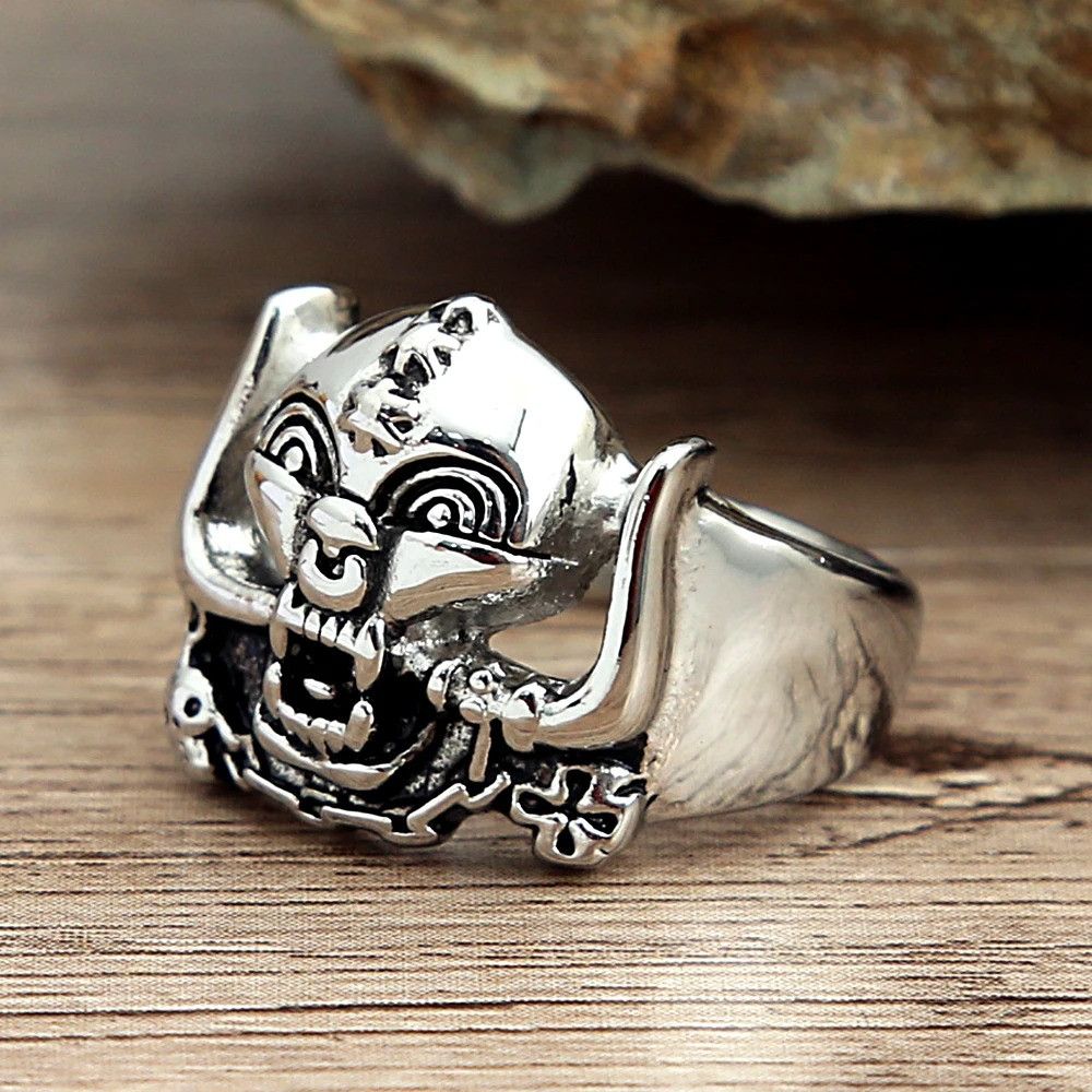 Other Skull Biker Ring Size ONE SIZE - 5 Thumbnail