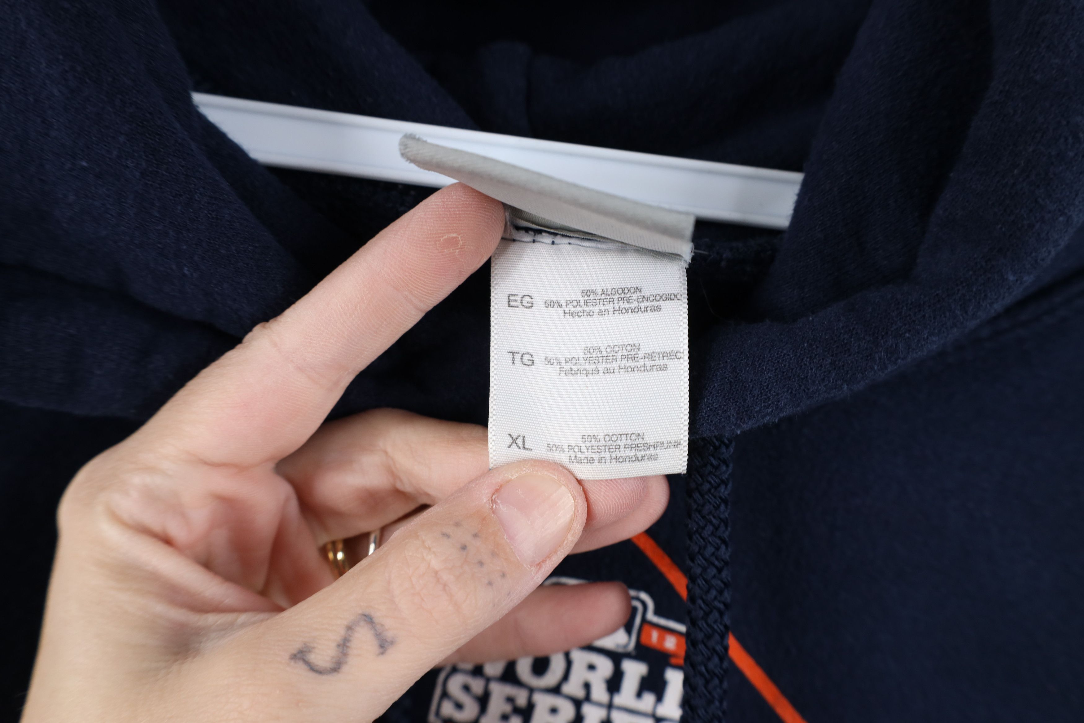 Vintage Vintage Y2K 2012 Series Detroit Tigers Baseball Hoodie Blue Size US XL / EU 56 / 4 - 11 Thumbnail