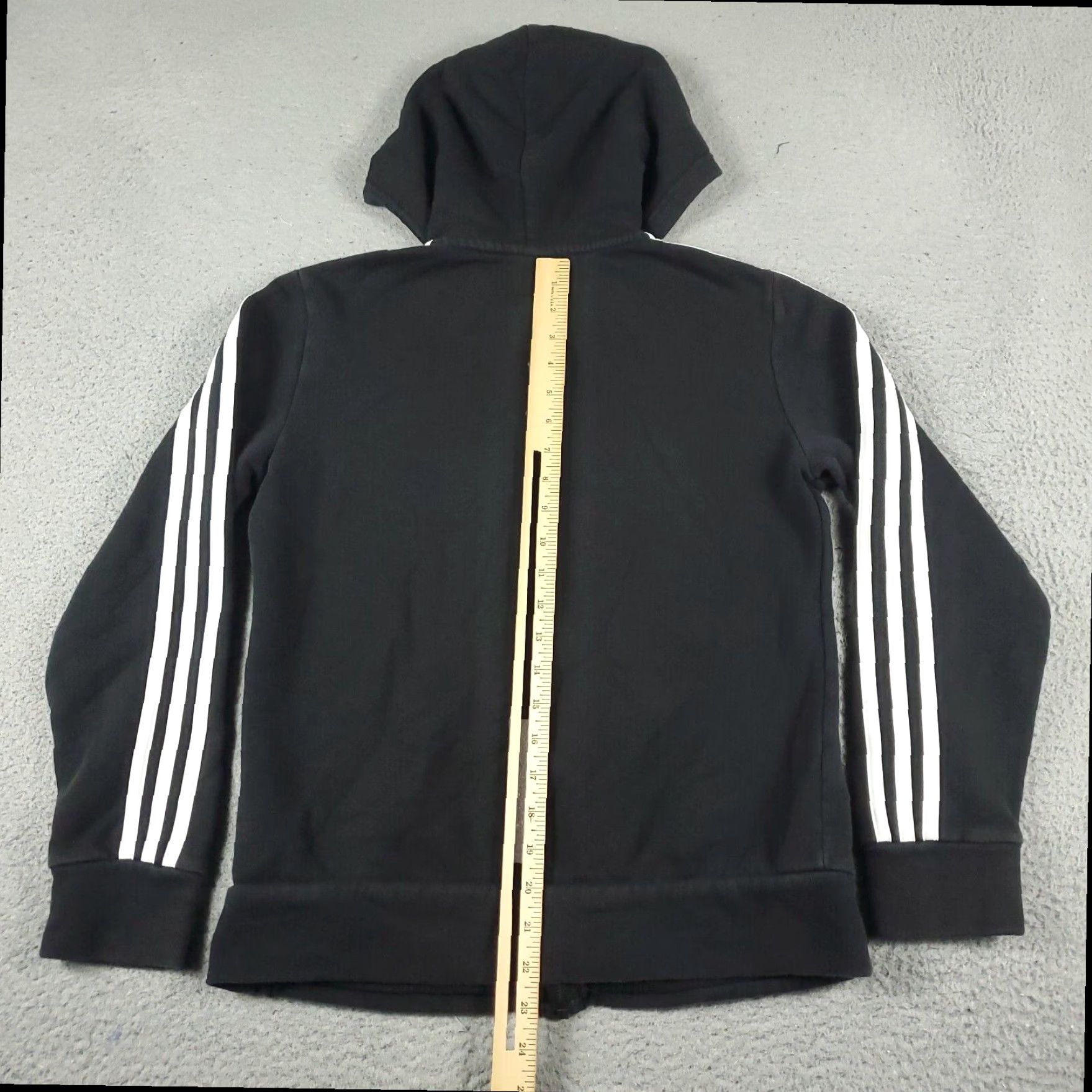 Adidas Adidas Full Zip Hoodie Sweater Womens Small Black Cotton Blend Size S / US 4 / IT 40 - 6 Thumbnail