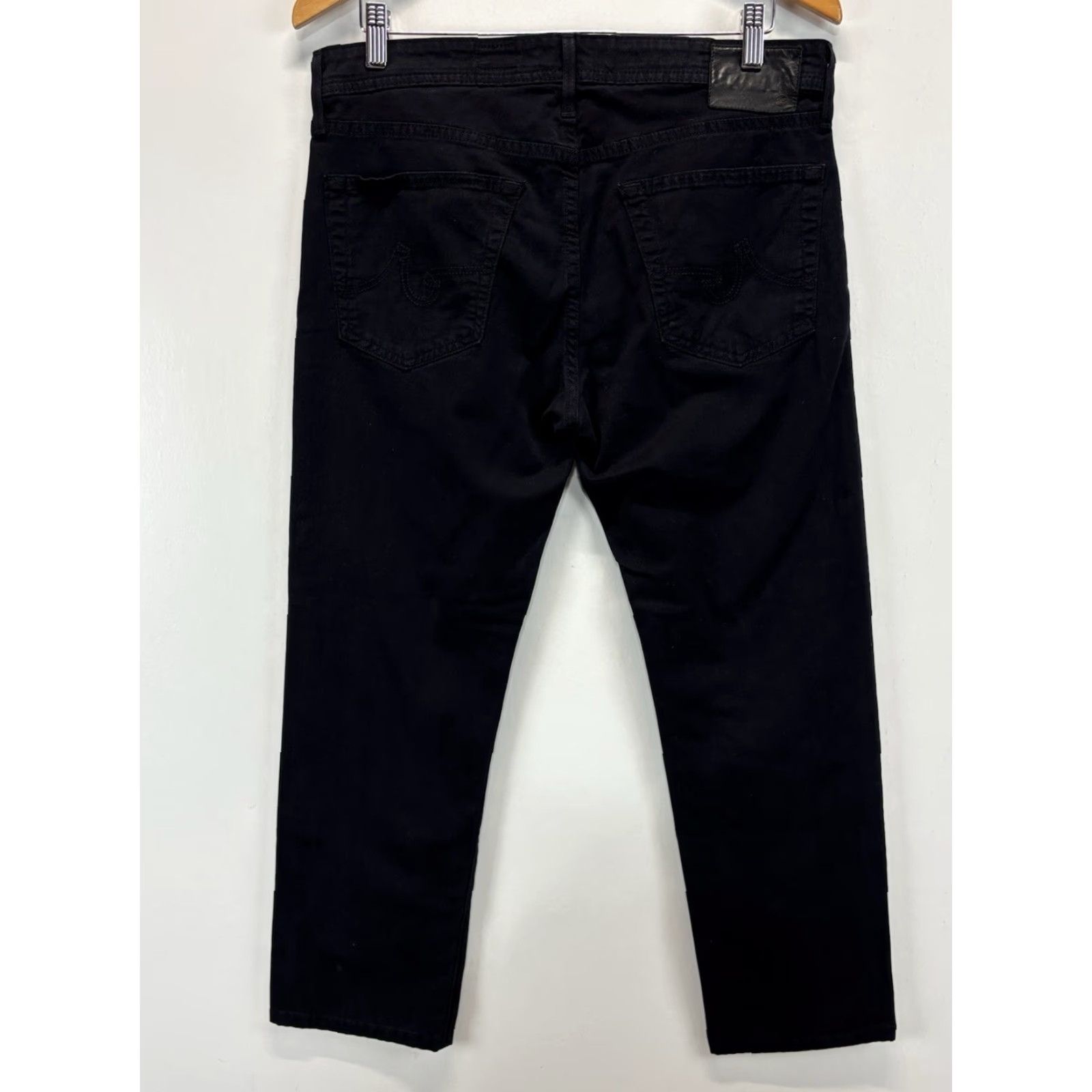 Vintage VINTAGE: AG Adriano Goldschmied The Matchbox Slim Straight Pants Black 33x28 Mens Regular Waist 32 Inseam 28 Gray Straight 33x28 Size US 33 - 3 Thumbnail