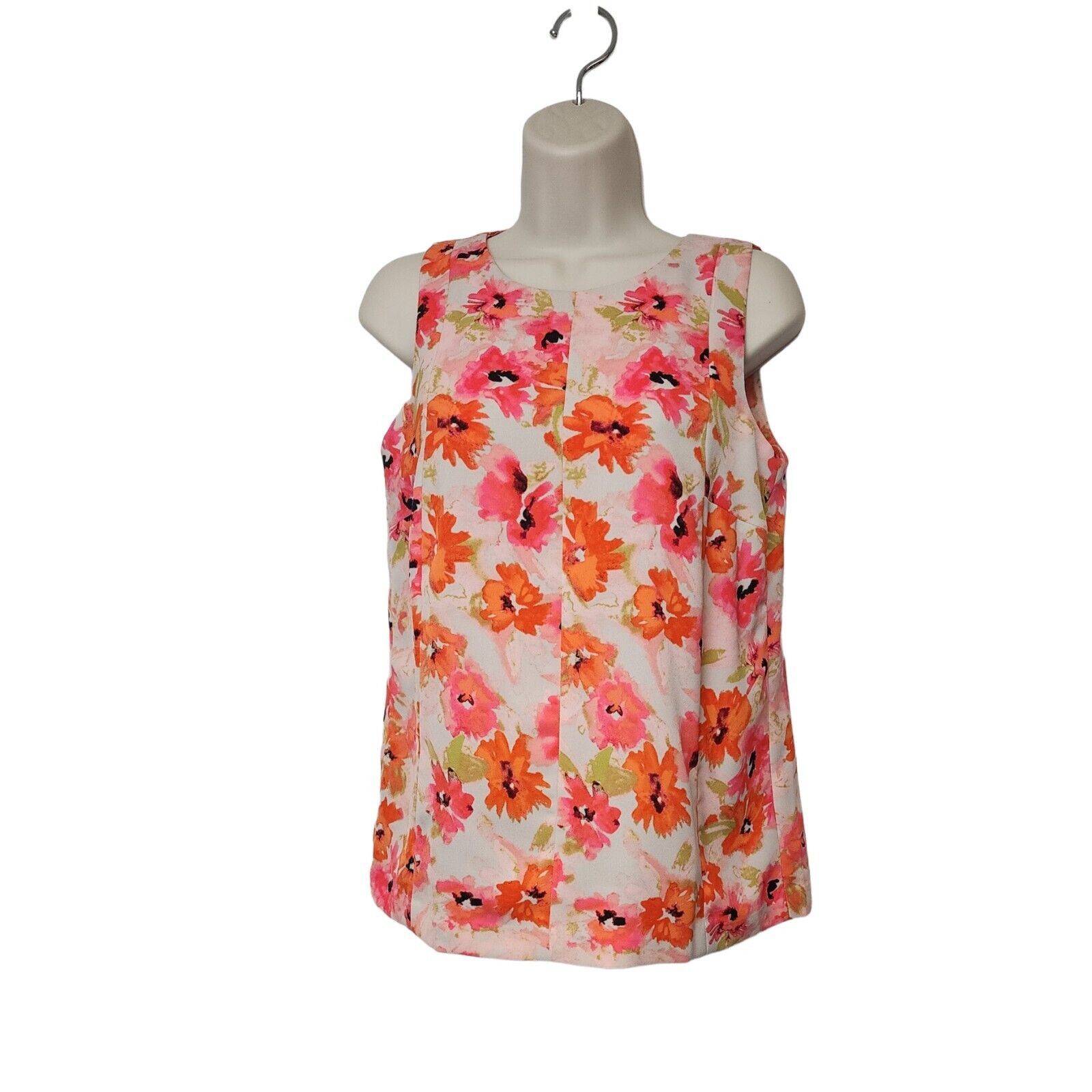 Ann Taylor ANN TAYLOR LOFT Bright Floral Blouse XXS Poppy Keyhole Close Size XXS / US 00 / IT 34 - 1 Thumbnail