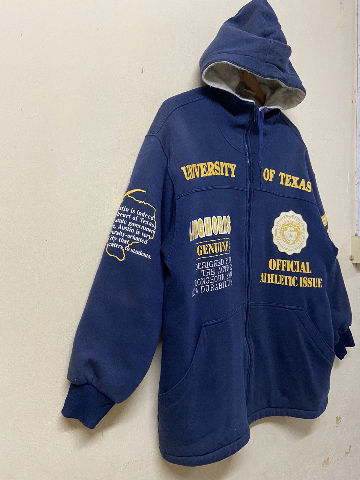 Japanese Brand × Kappa × Vintage Vintage University Of Texas Kappa Sherpa Hoodie Size US XL / EU 56 / 4 - 2 Thumbnail