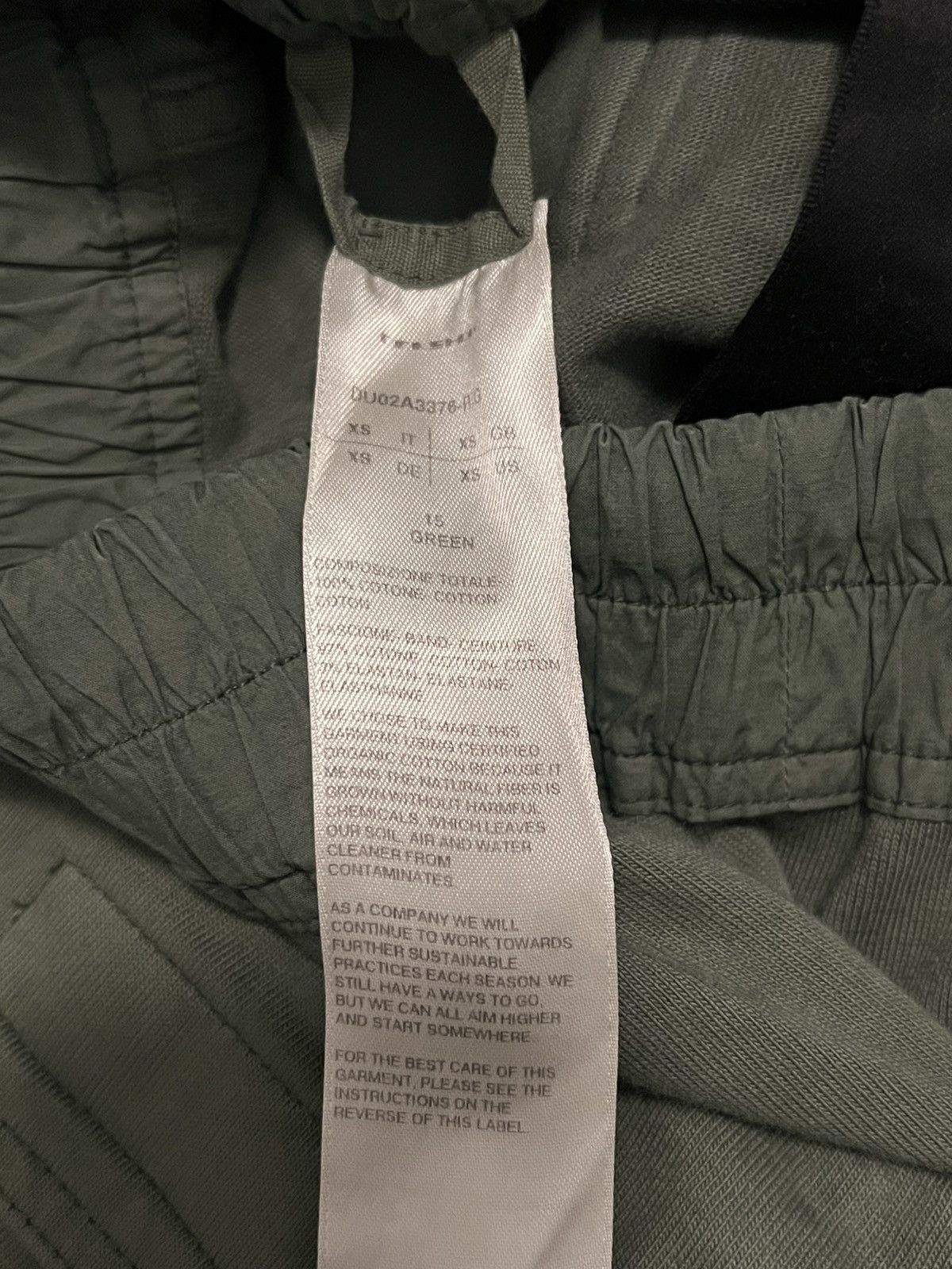 Rick Owens Drkshdw XS RIG Creatch Olive Army Green Cargo Joggers Sweatpants Size US 30 / EU 46 - 7 Thumbnail