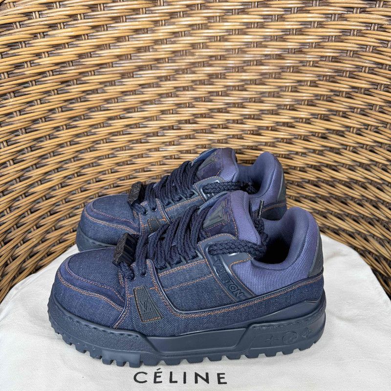 Louis Vuitton Louis Vuitton Denim Trainer Maxi Low-Top Sneakers 0079 Size US 8.5 / EU 41-42 - 1 Thumbnail