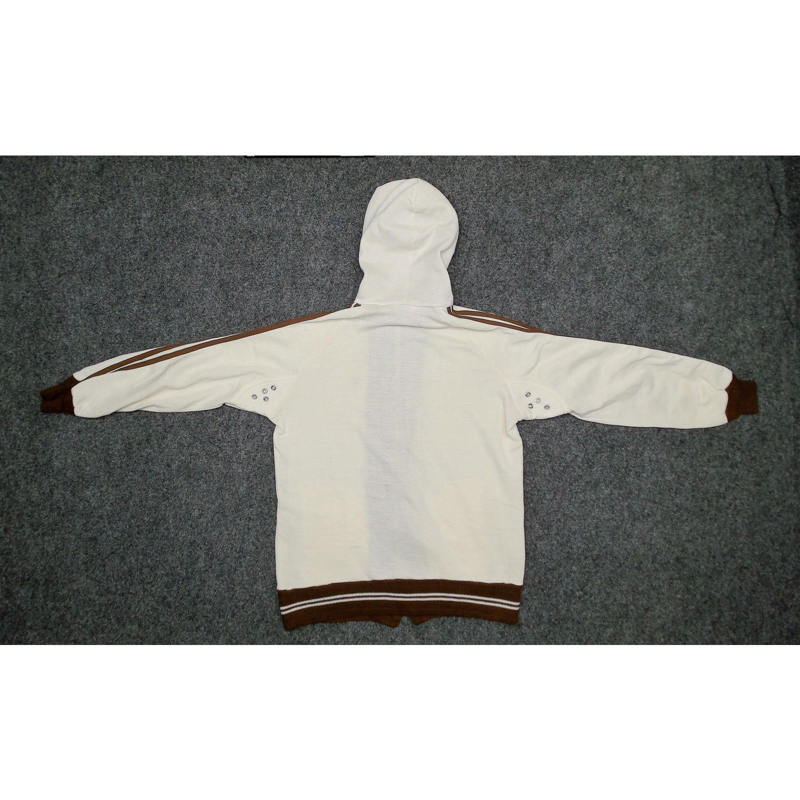 Vintage Vintage 1970s Channel Mark Ivory 2-Stripe Boxy Track Hoodie Size US M / EU 48-50 / 2 - 6 Thumbnail