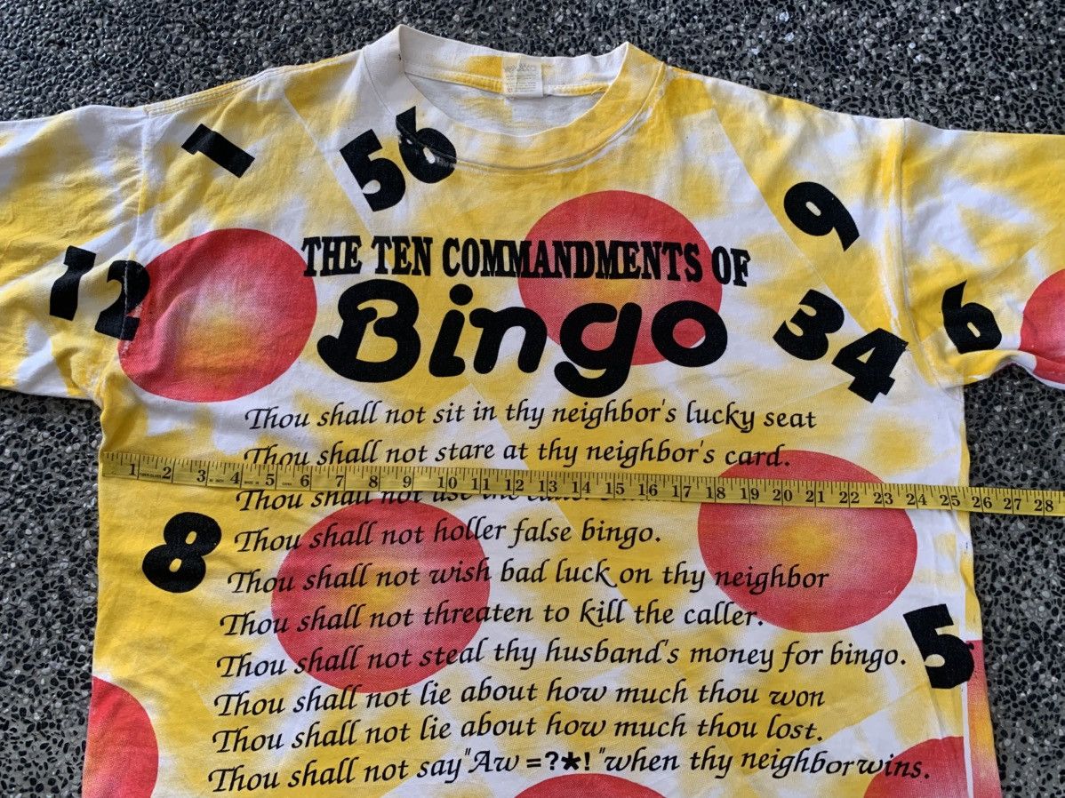 Vintage Vintage 90s Ten Commandments Bingo All Over Print T shirt Size US XL / EU 56 / 4 - 9 Thumbnail