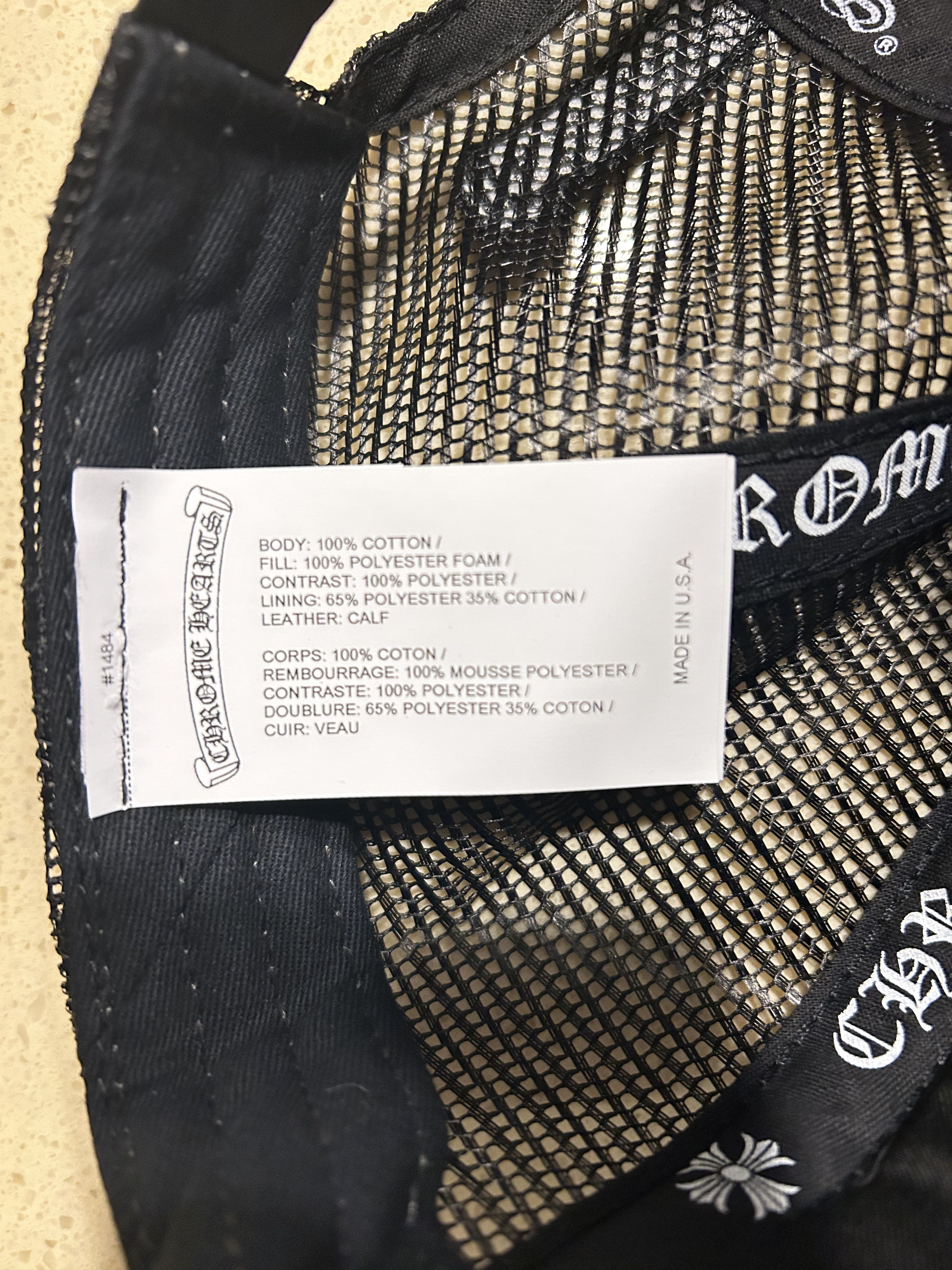 Chrome Hearts Chrome Hearts Cemetery Cross Patches White Calf Hair Hat Size ONE SIZE - 4 Thumbnail