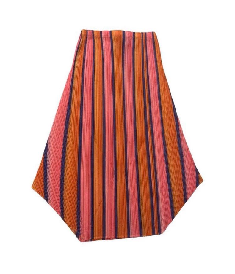 Issey Miyake Issey Miyake size:3 Rainbow striped skirt Size 42" / US 20 - 1 Thumbnail