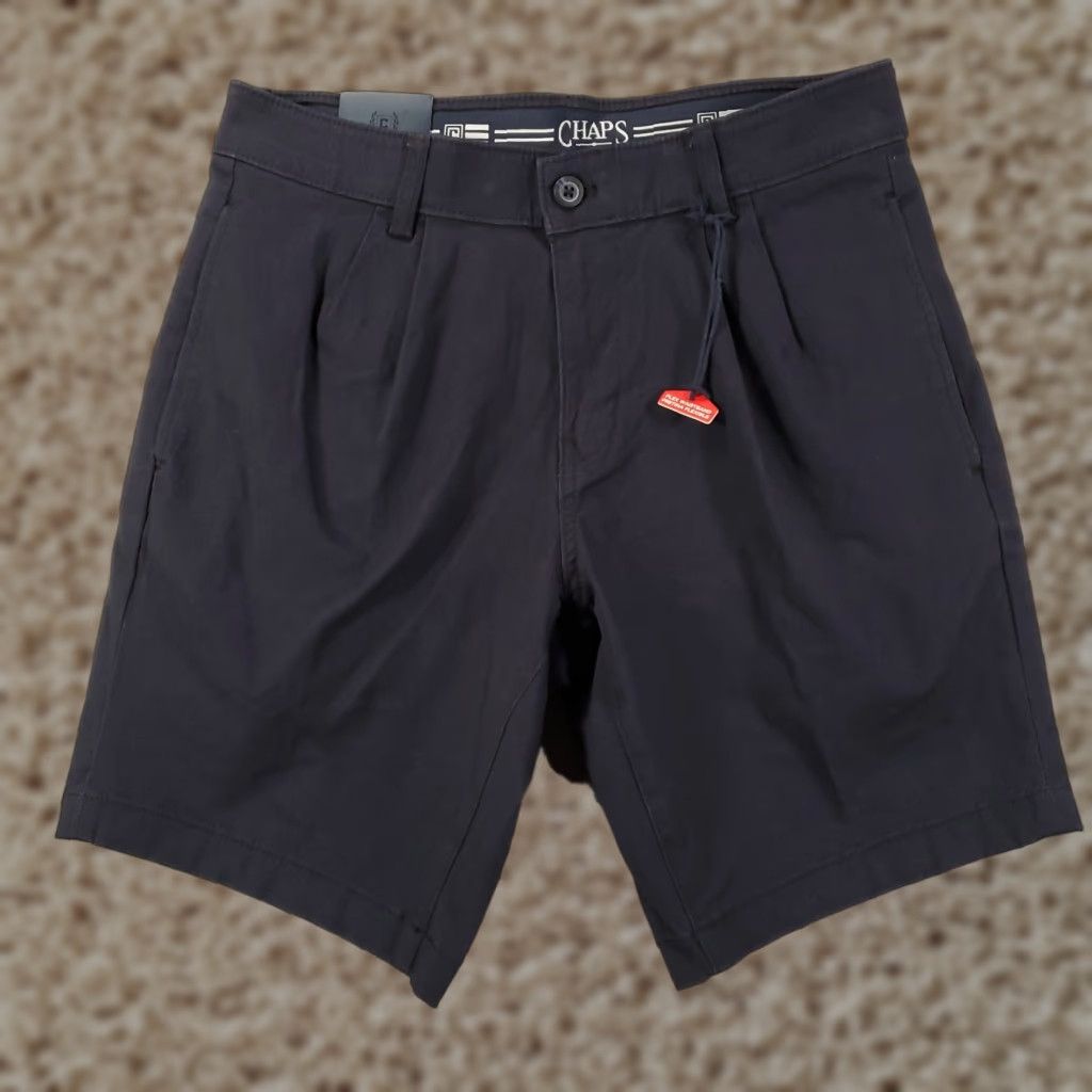 Chaps Chaps Brand New Mens Shorts Size 30 Blue Stretch Waist Comfort Chino 30x9 NWT Buttons Pocket Sl ong? Size US 31 - 1 Thumbnail