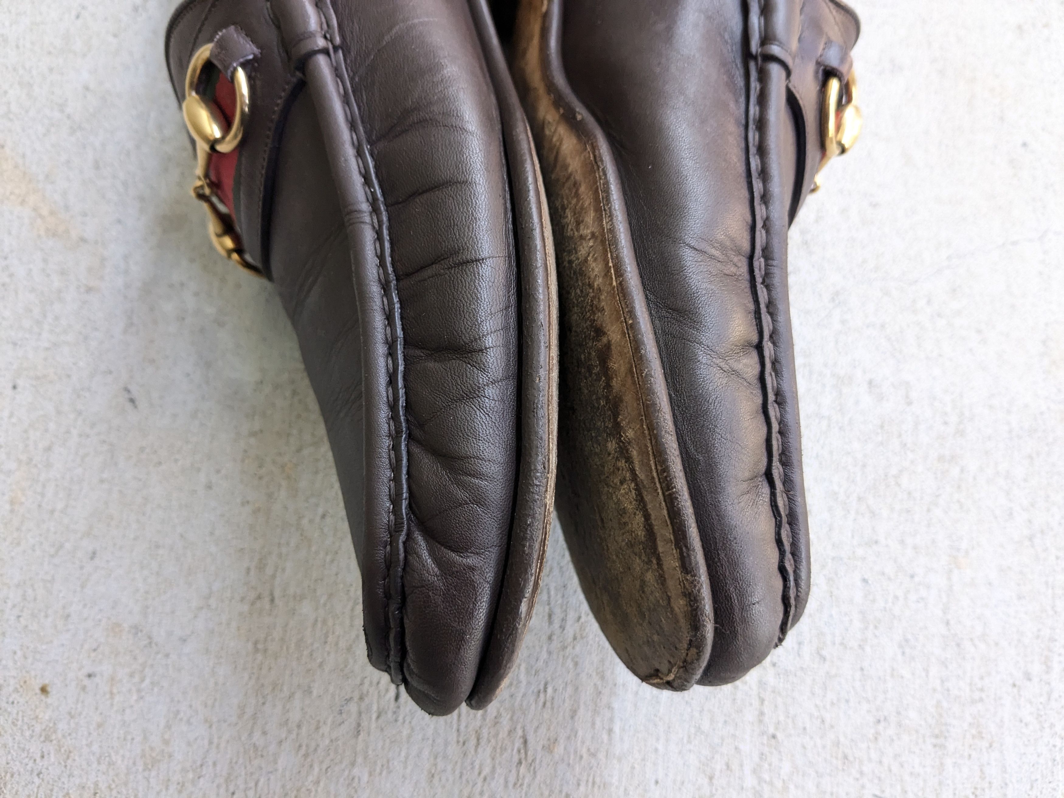 Gucci Gucci Horsebit Loafers Brown Leather 11.5 Rubber Leather Size US 11.5 / EU 44-45 - 6 Thumbnail