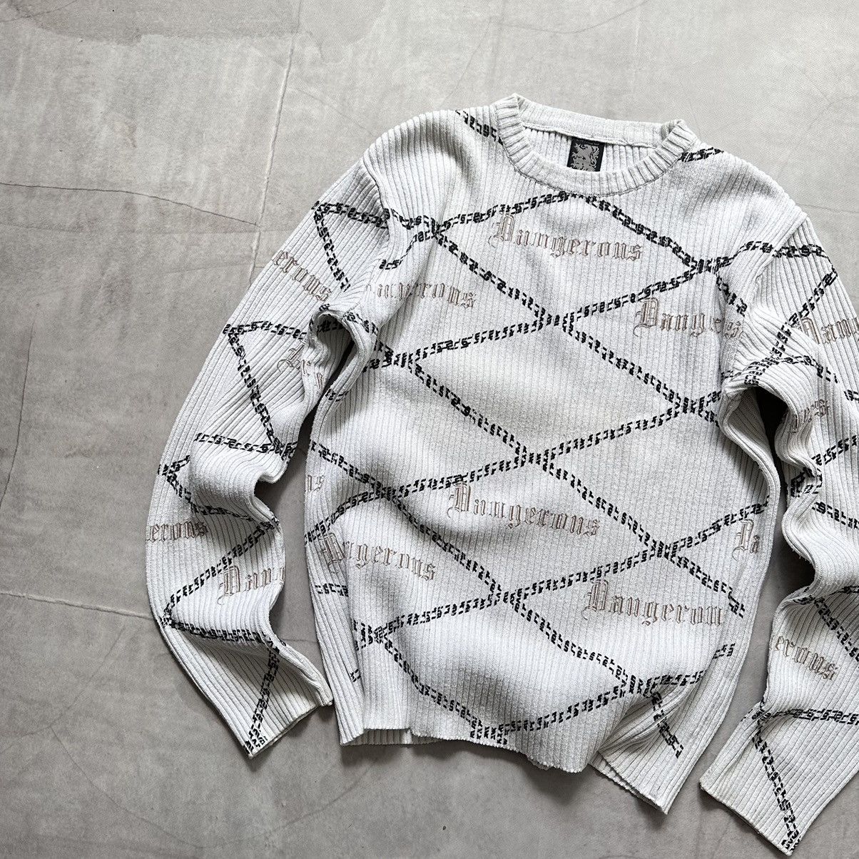 Hysteric Glamour × Undercover Japan Poem Chains Impala LGB Vibe Knit Ribbed Sweater Size US XL / EU 56 / 4 - 5 Thumbnail