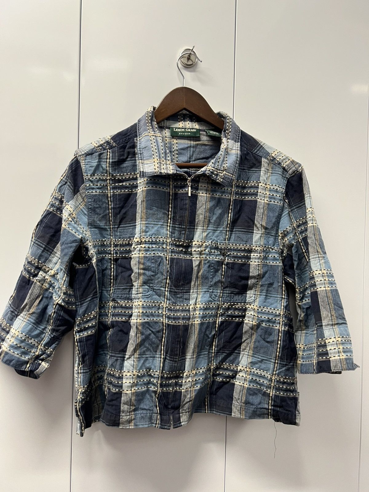 Vintage Y2K 2000's VTG Vintage Lemon Grass Studio Plaid Retro Shirt Size US M / EU 48-50 / 2 - 1 Thumbnail