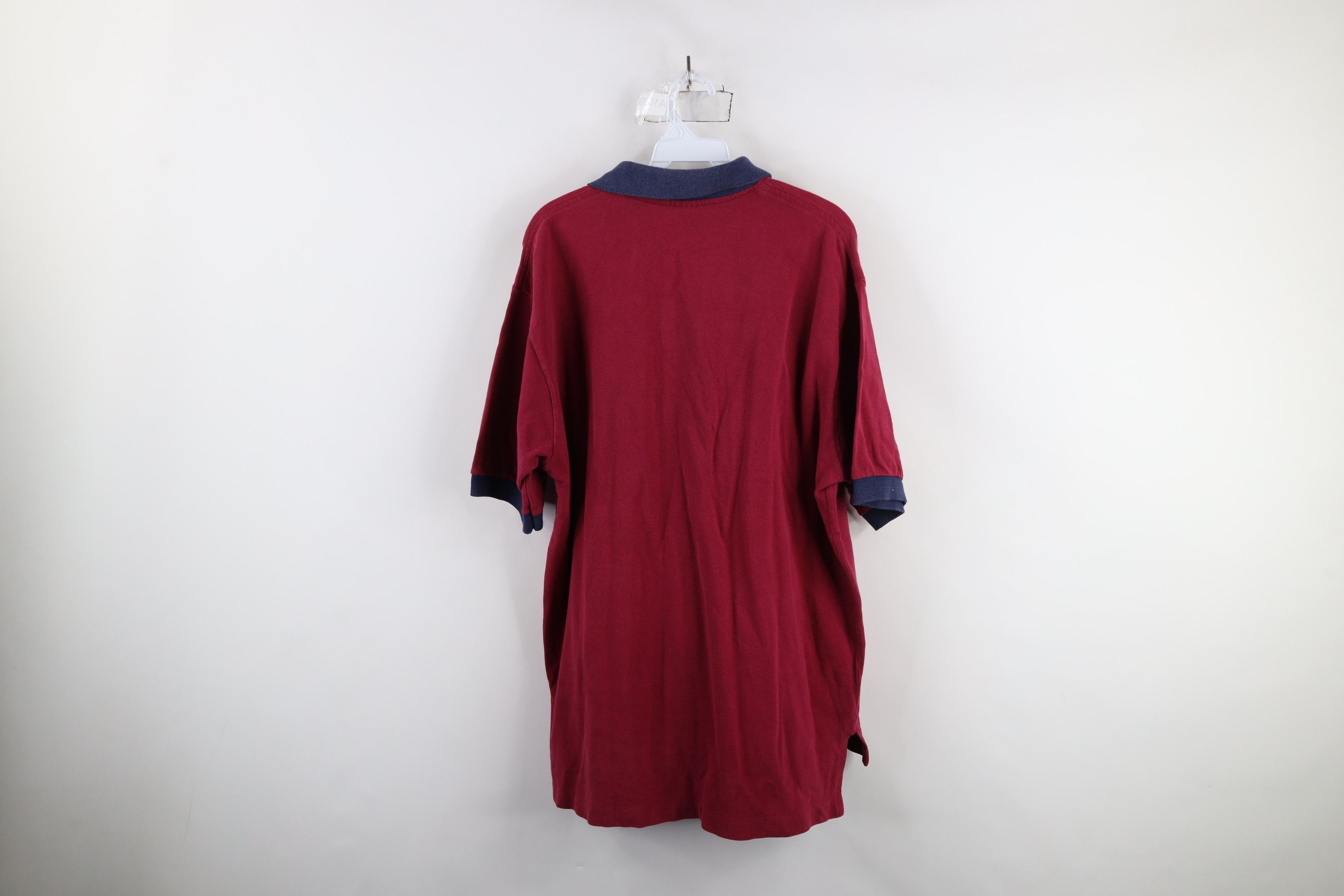 Vintage Vintage 90s Spell Out HBO Short Sleeve Polo Shirt Red USA Size US XL / EU 56 / 4 - 11 Thumbnail