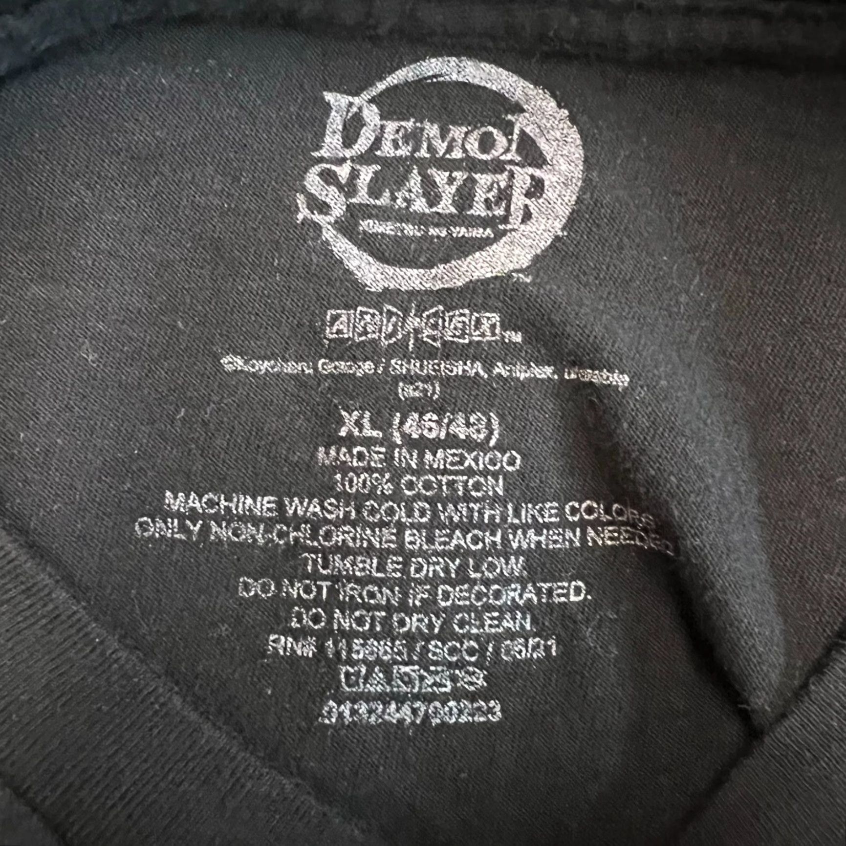 Vintage Demon Slayer T Shirt Adult XL Crew Neck Black 100% Cotton Graphic Print Men’s Kimetsu Yaiba Tee Size US XL / EU 56 / 4 - 6 Thumbnail