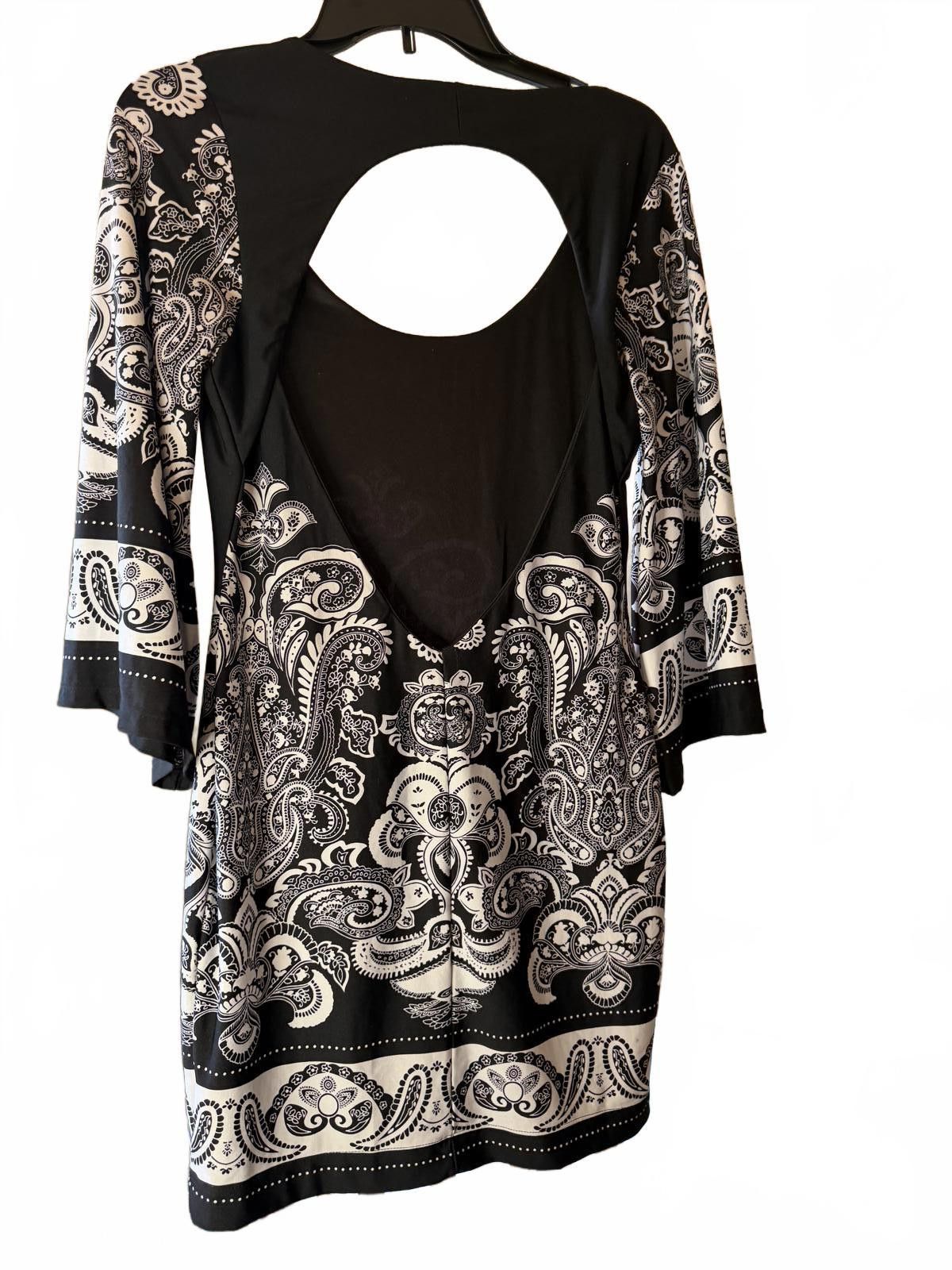 Other SrxyArden B. Paisley Open Back Mini Dress Black White Size M Size M / US 6-8 / IT 42-44 - 1 Thumbnail