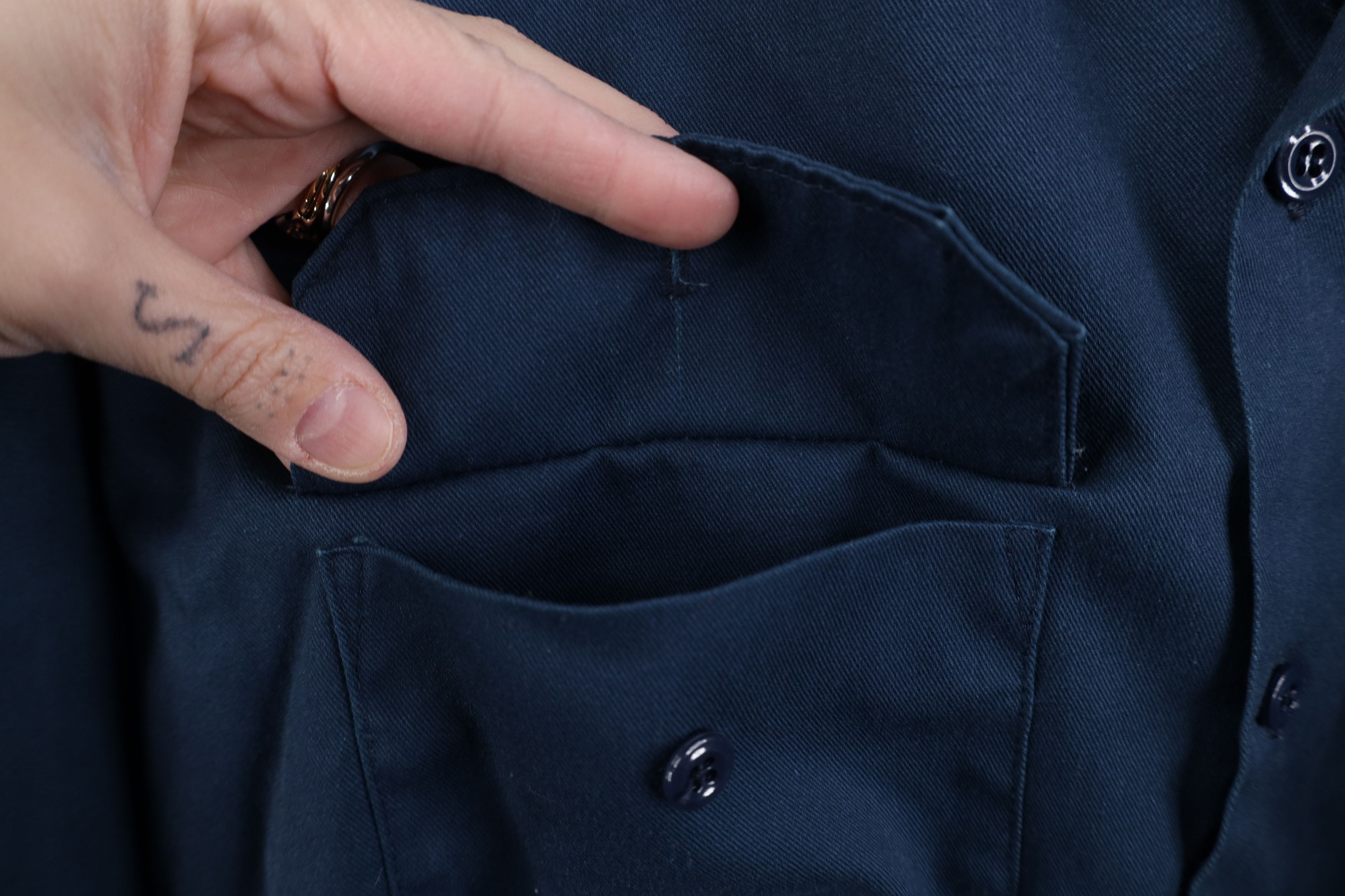 Dickies Vintage 90s Dickies Workwear Button Shirt Blue USA Size US M / EU 48-50 / 2 - 7 Thumbnail