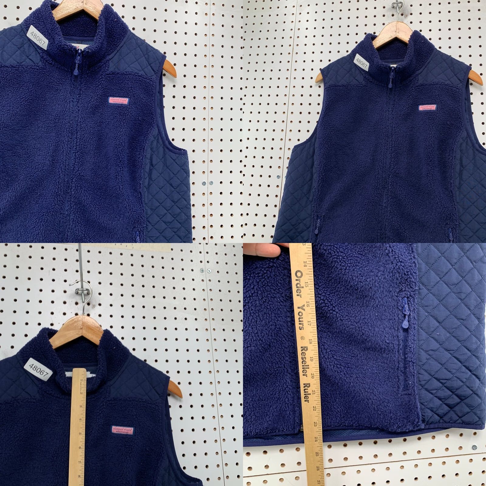 Vineyard Vines Vineyard Vines Fleece Vest Womens XL Blue Quilted Sherpa Sleeveless Preppy Vest Size XL / US 12-14 / IT 48-50 - 8 Thumbnail