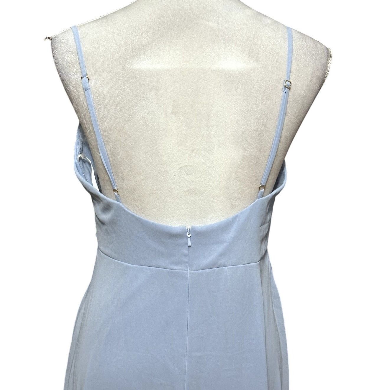 Other Lovely Maxi Dress Center Slit V-Neckline Light Blue W 8 NWOT Size M / US 6-8 / IT 42-44 - 6 Thumbnail