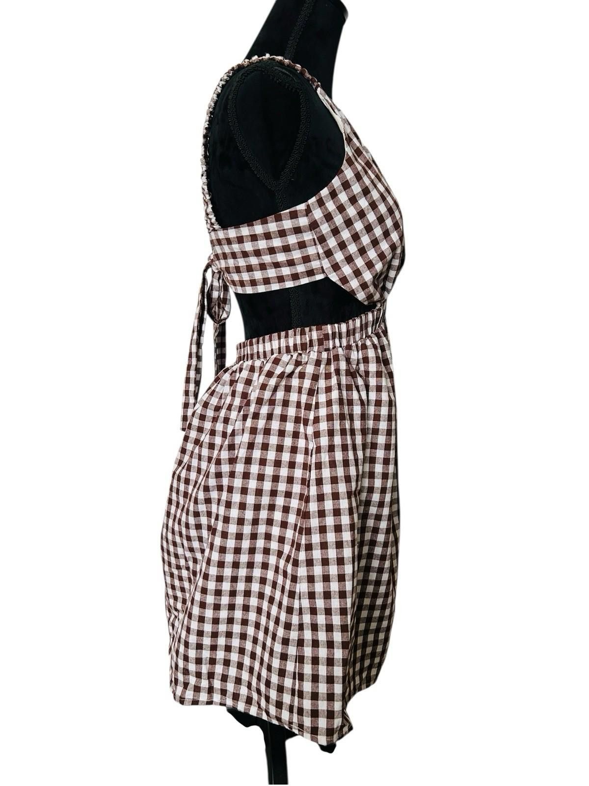 Other Dissh August Chocolate Gingham Dress - Sz AU 10 US 6 (008) Size M / US 6-8 / IT 42-44 - 6 Thumbnail