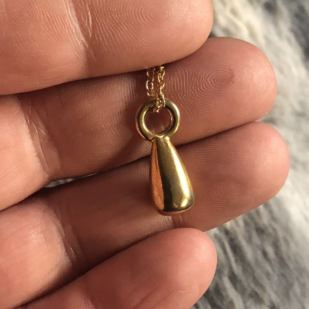 Handmade Handcrafted vintage heavy gold plated raindrop necklace Size ONE SIZE - 7 Thumbnail