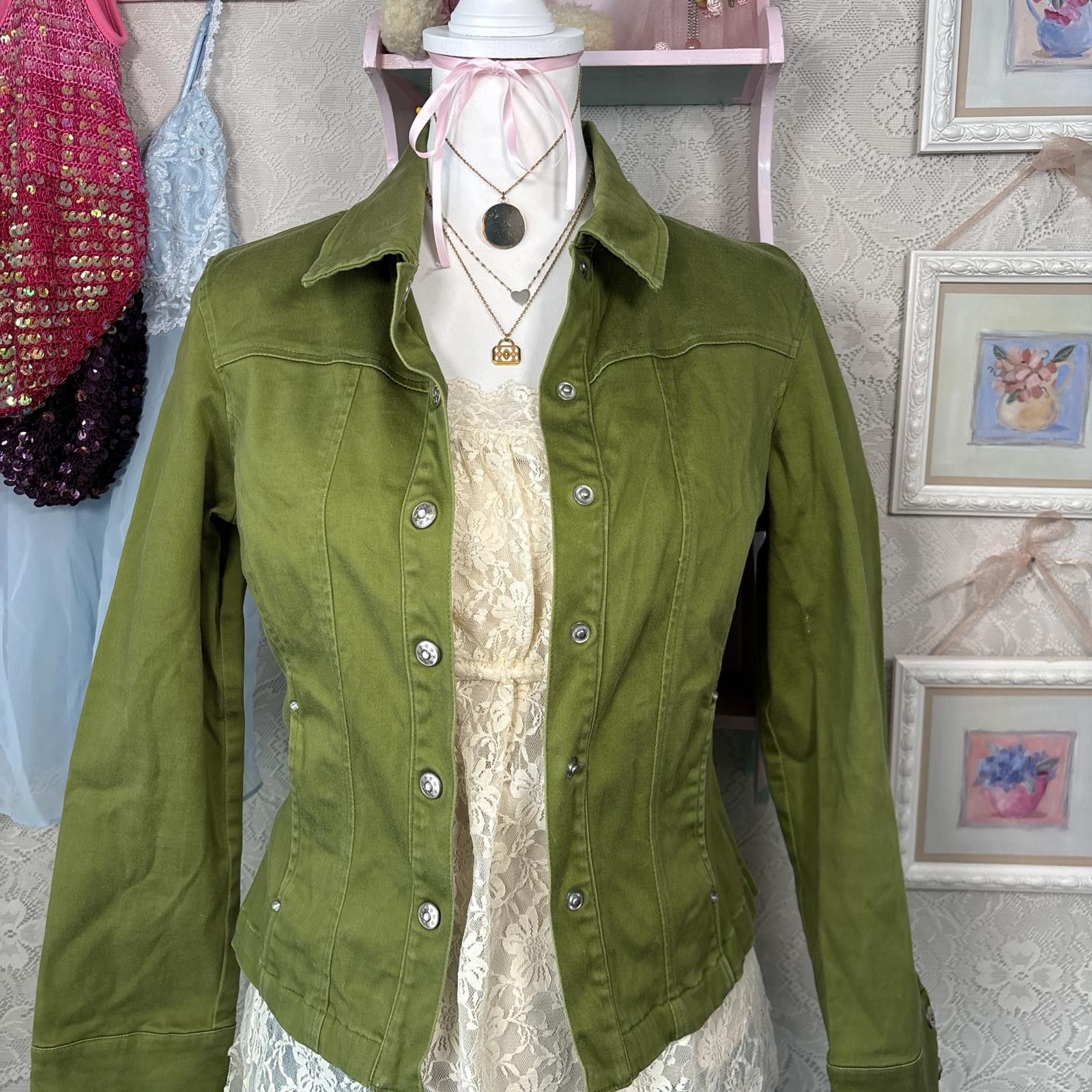 Other y2k fitted structured green layering jacket Size M / US 6-8 / IT 42-44 - 3 Thumbnail