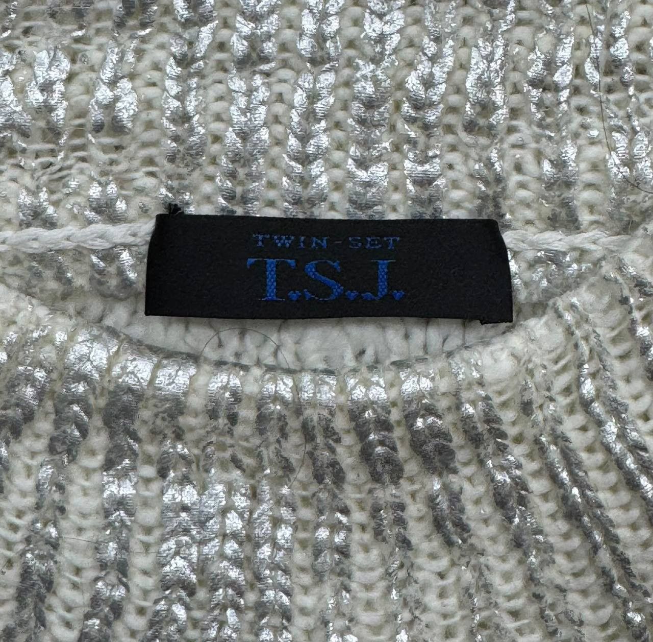 TWINSET Twinset Knit Sweater Acrylic-Wool Short Sleeve Metall Paint Size M / US 6-8 / IT 42-44 - 9 Thumbnail