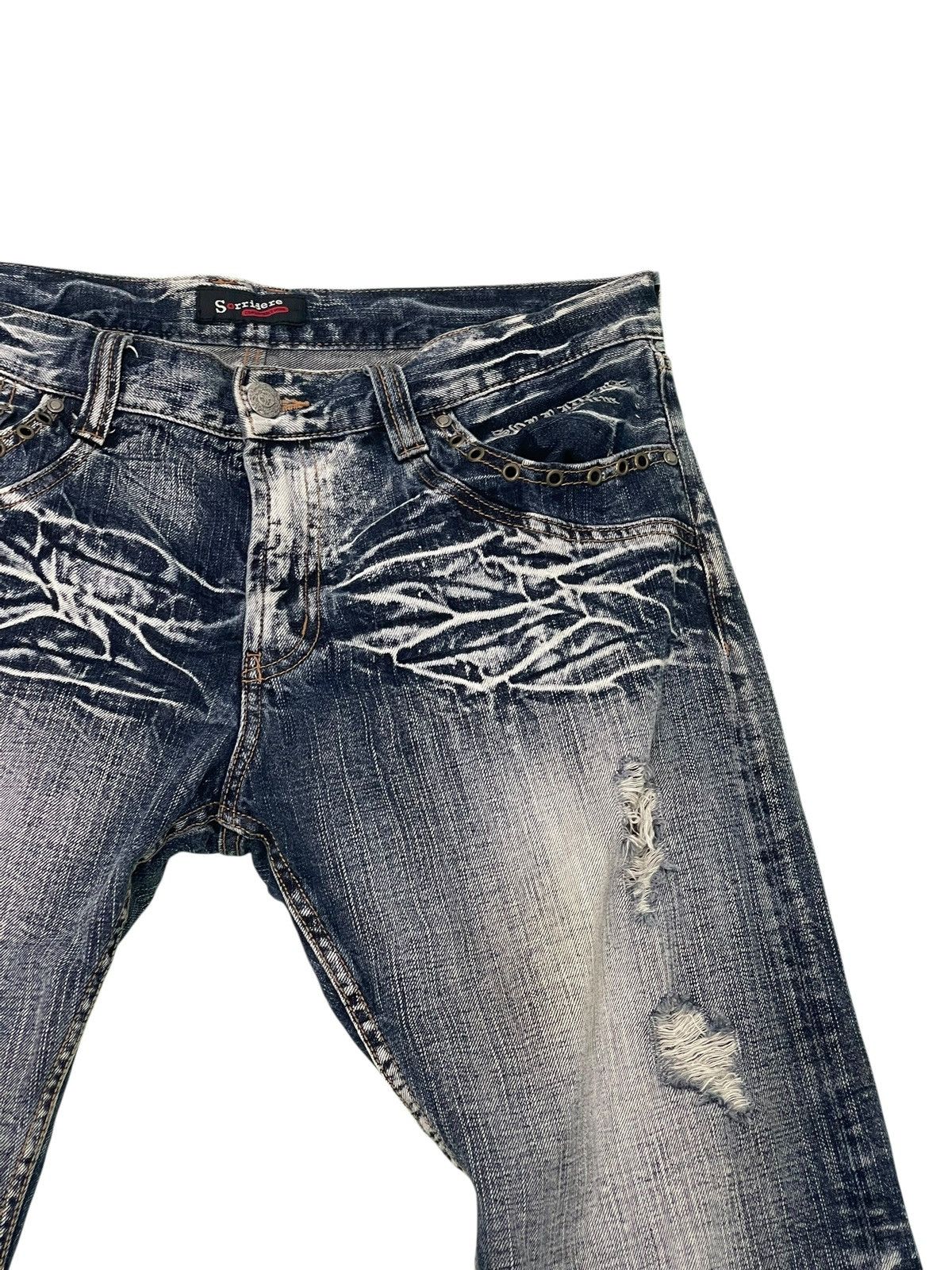 Yasuyuki Ishii Straight Jeans Sorridere Faded Acid Wash Chrome hearts 2🟦8 Size US 34 / EU 50 - 13 Thumbnail