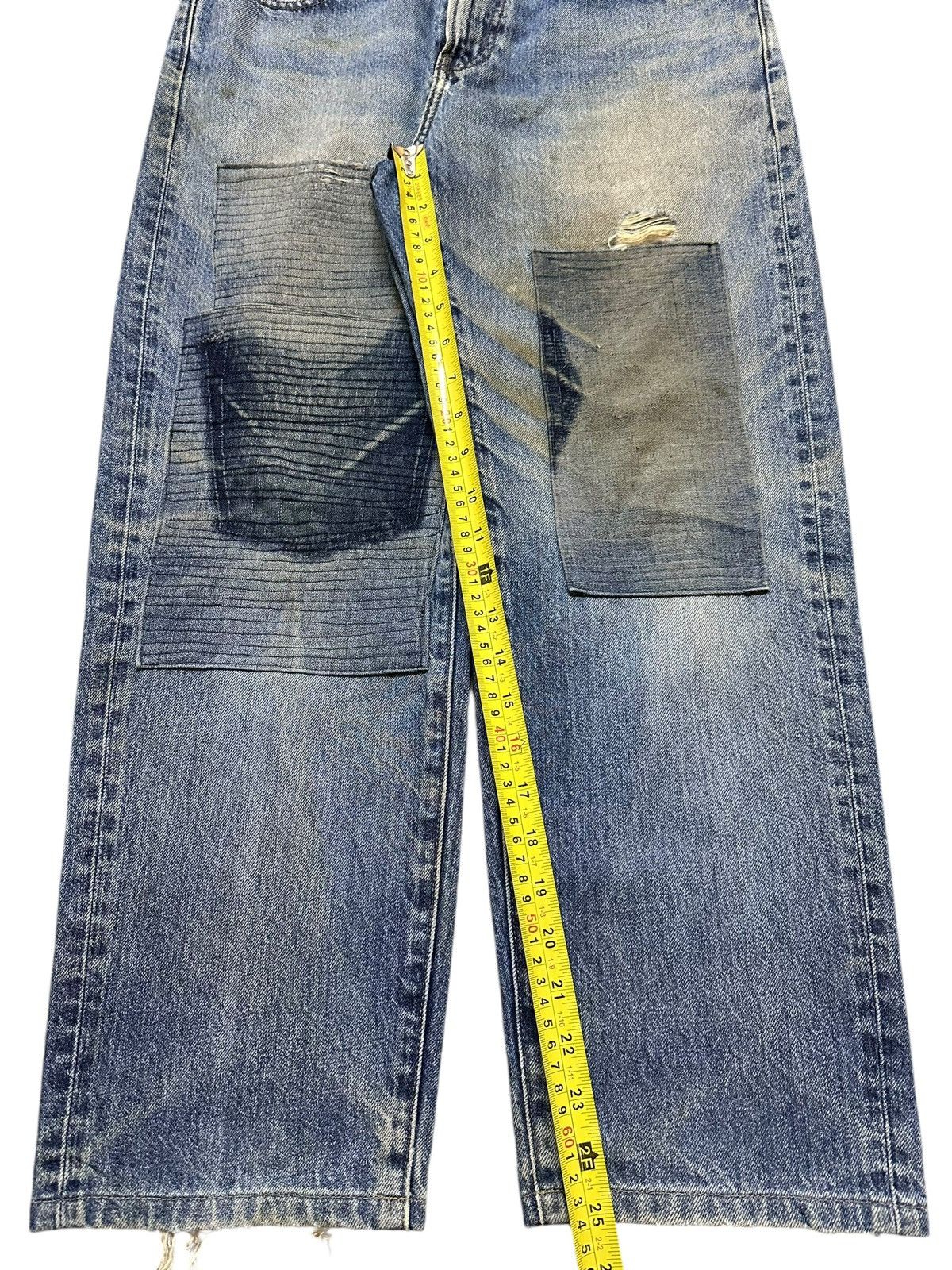 Japanese Brand Vintage Japanese Brand Blue Wash Style Patches Jeans Size US 31 - 13 Thumbnail