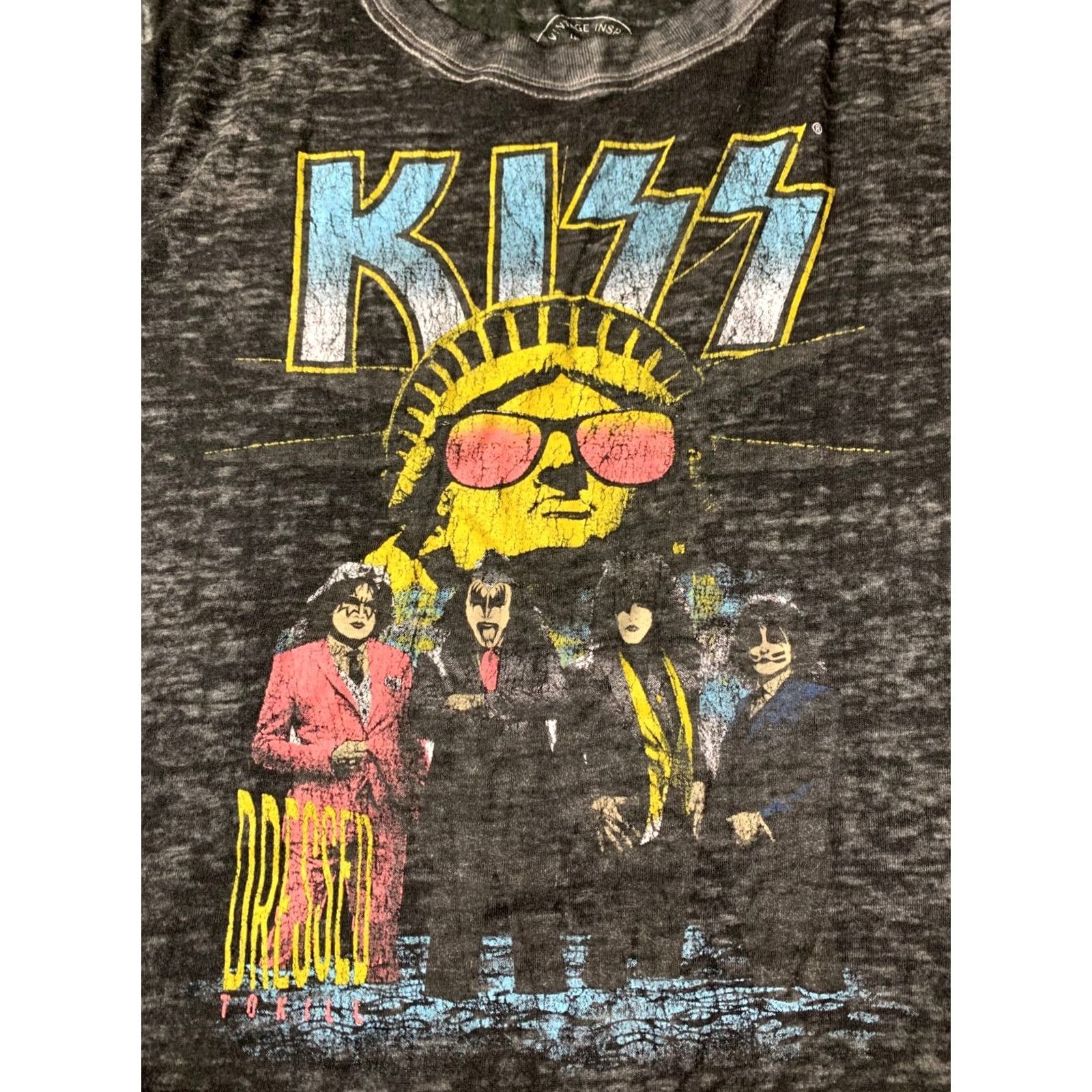 Vintage KISS Official Product Women T-Shirt Casual Shirt Size M Black and Gray Rock Logo 2017 Modern Tee Size M / US 6-8 / IT 42-44 - 3 Thumbnail