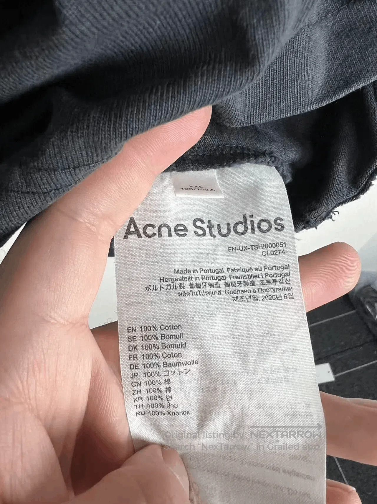 Acne Studios Acne Studios Logo Black Short Sleeve. Size US XXL / EU 58 / 5 - 4 Thumbnail