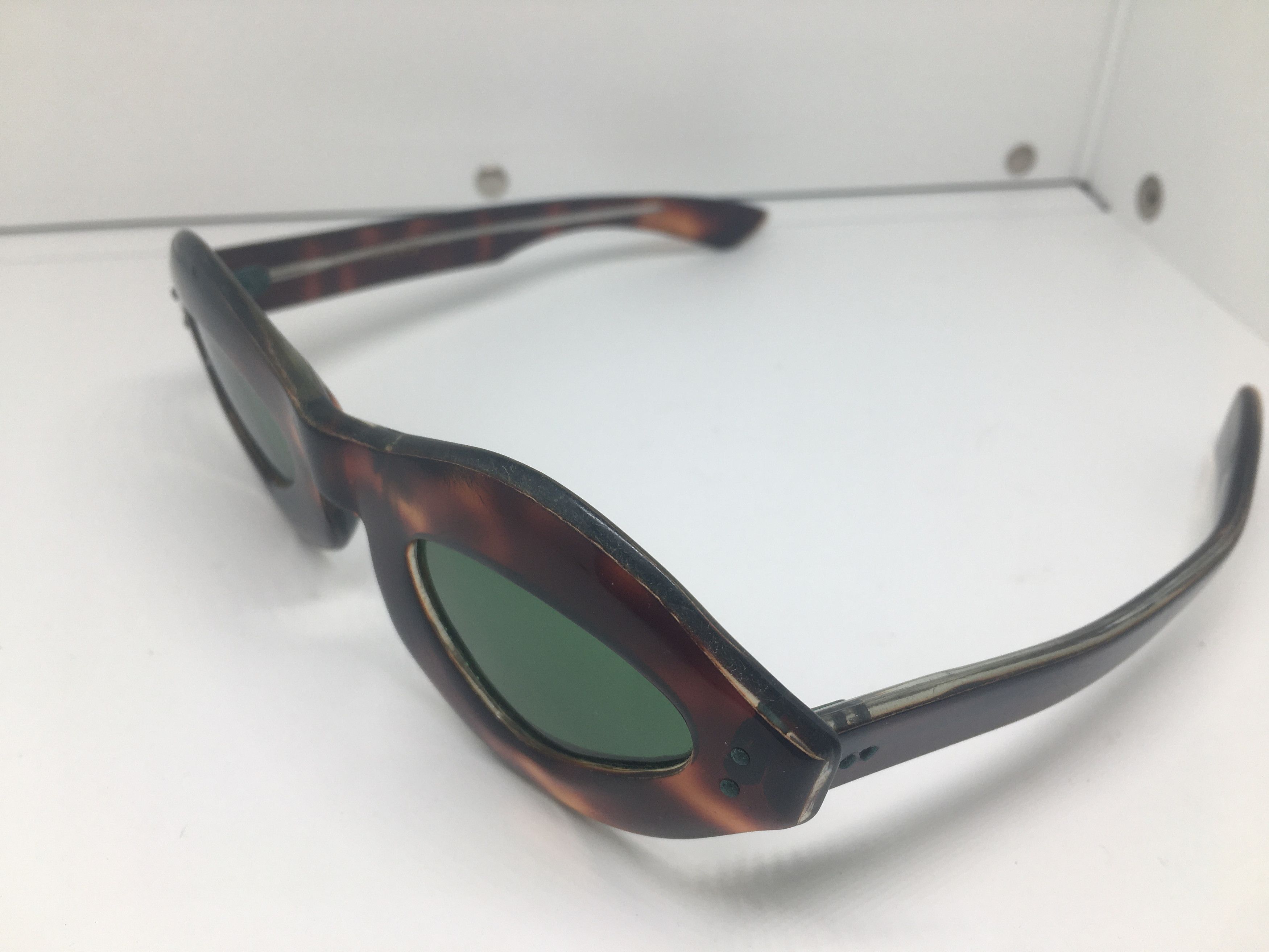 Vintage Vintage Tortoise Acetate Fait Main GREAT GATSBY Sunglasses Size ONE SIZE - 3 Thumbnail